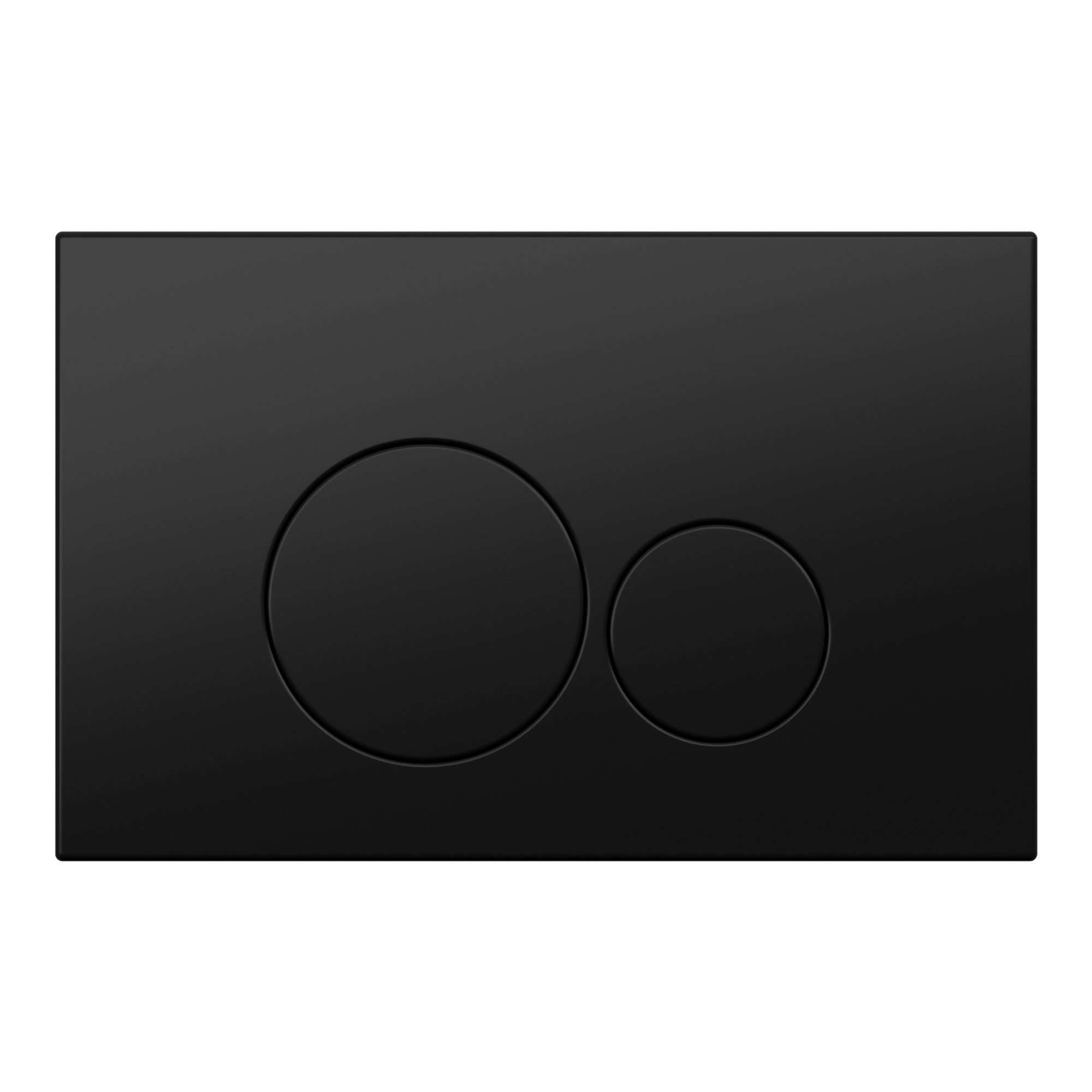 Black Matte ABS Flush Plate with Round Buttons, Compatible with Geberit Duofix Sigma / DELTA Dual Flush