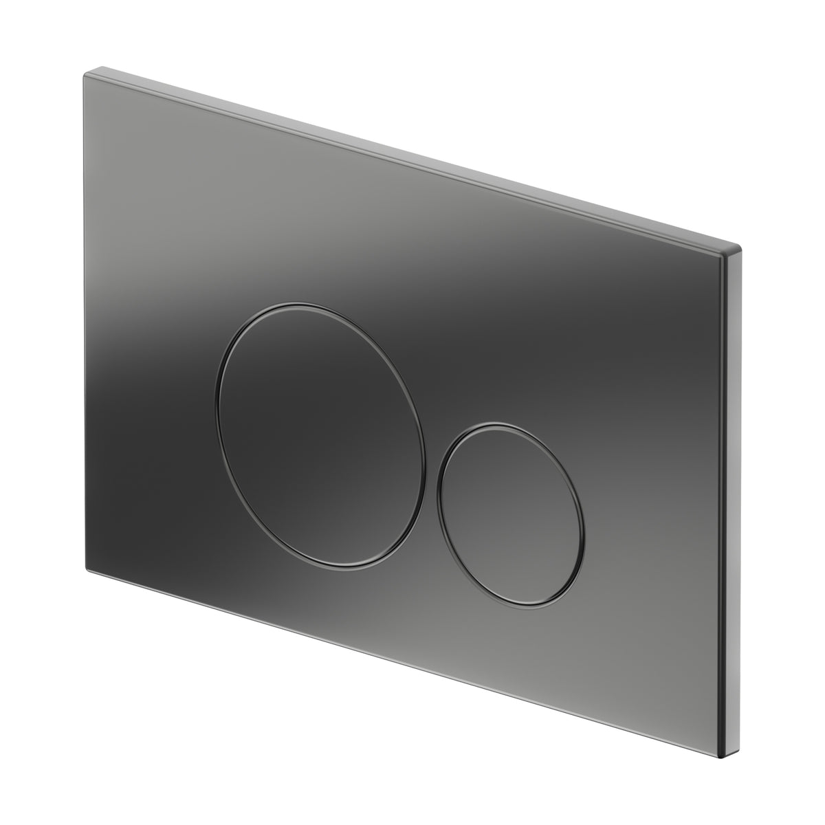 Drückerplatte Edelstahl Gunmetal Rund – B-Ware mit optischen Mängeln – kompatibel mit Geberit Sigma / Delta