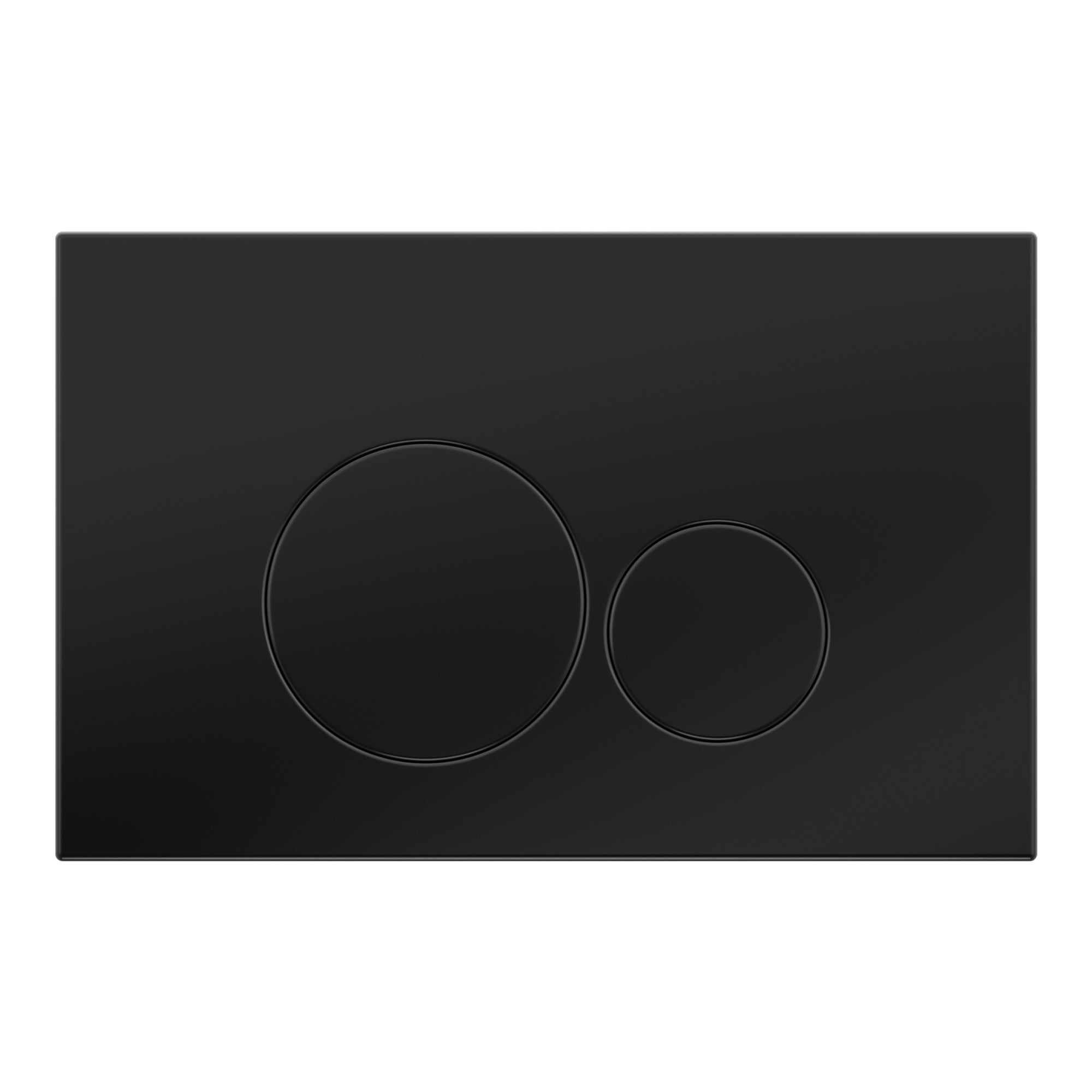 Stainless Steel Matte Black Flush Plate with Round Buttons Compatible with Geberit Duofix Sigma / DELTA Dual Flush