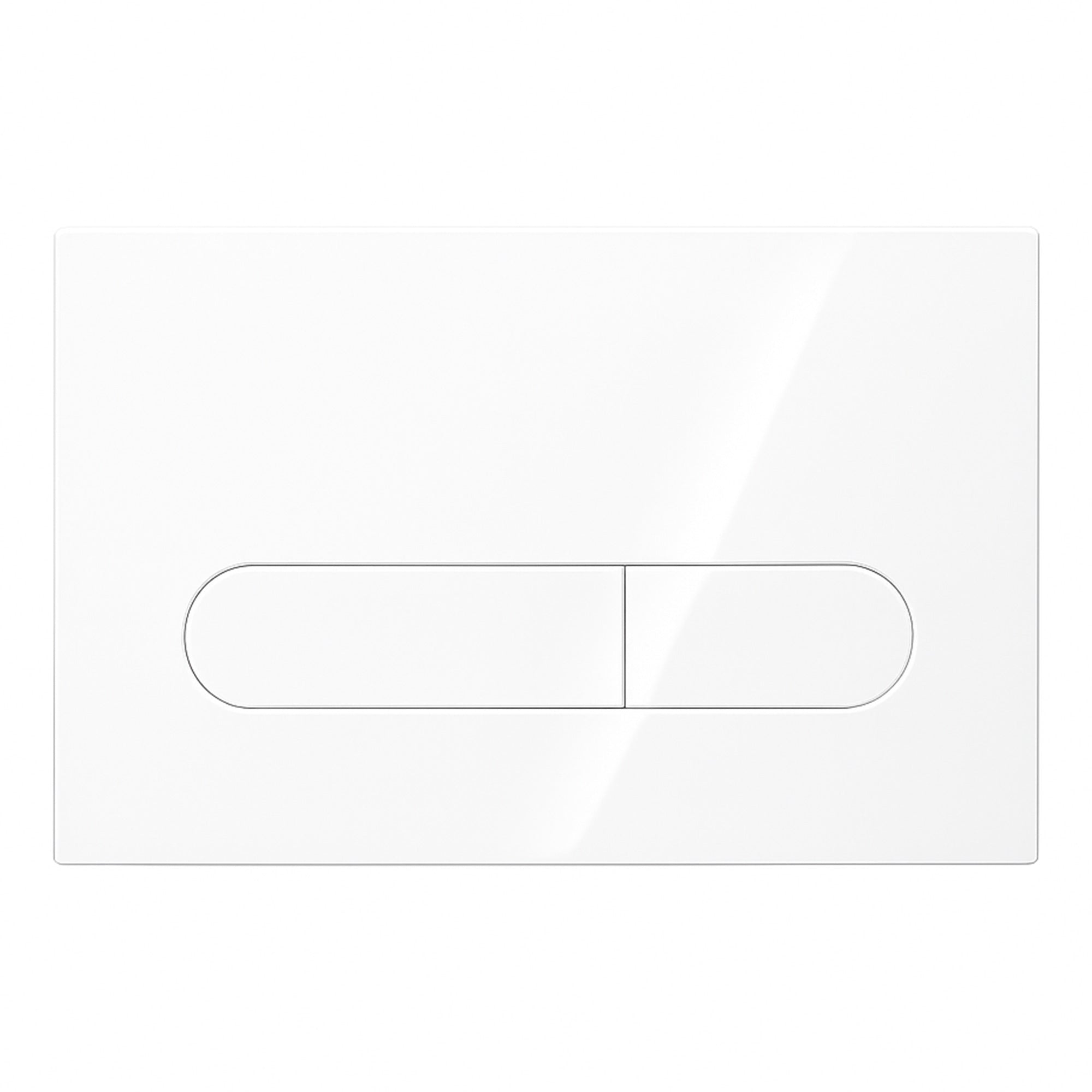 Flush Plate White Glossy ABS Compatible with Geberit Duofix Sigma / DELTA Dual Flush