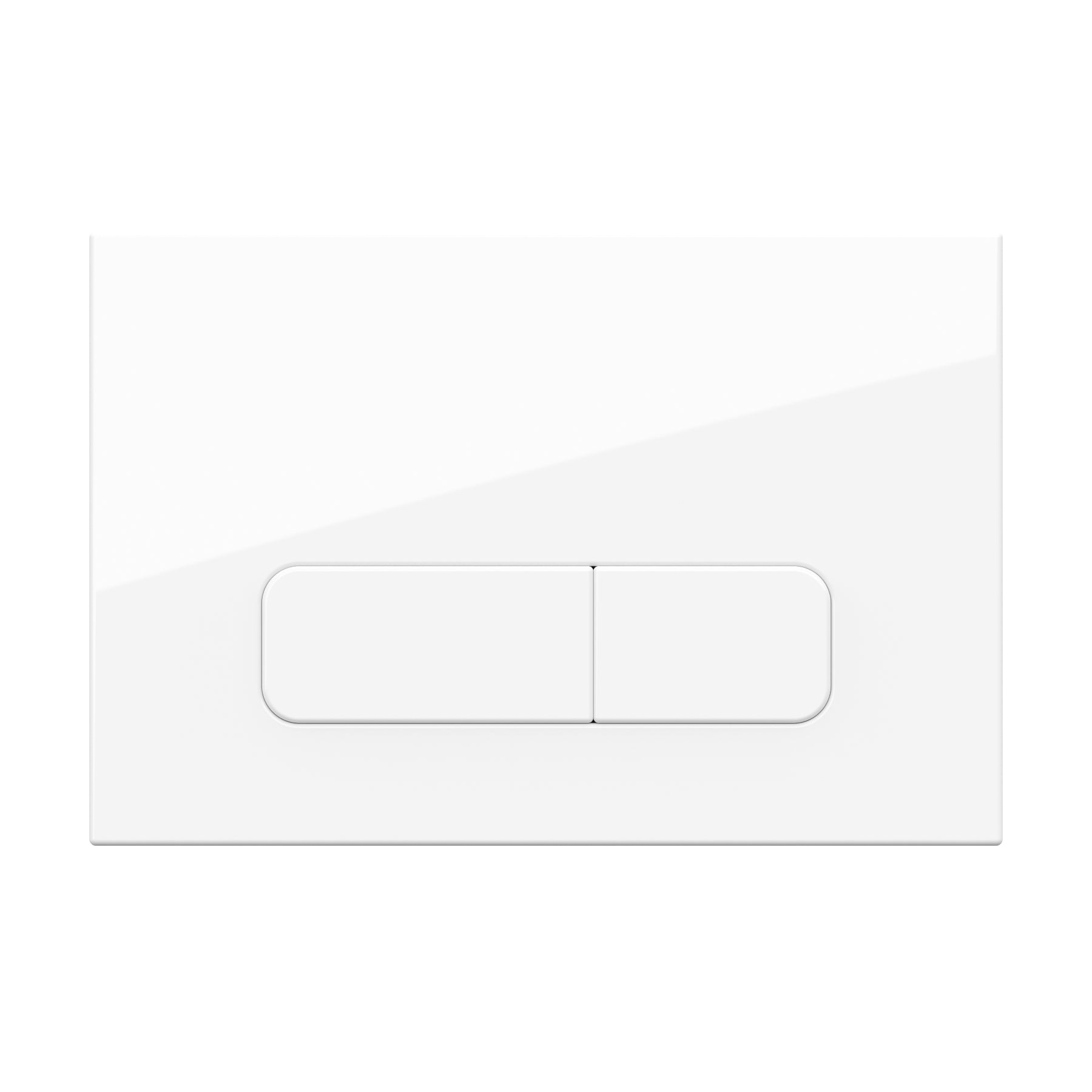 Plaque de commande blanche brillante compatible avec Geberit Duofix Sigma (UP 320) double chasse