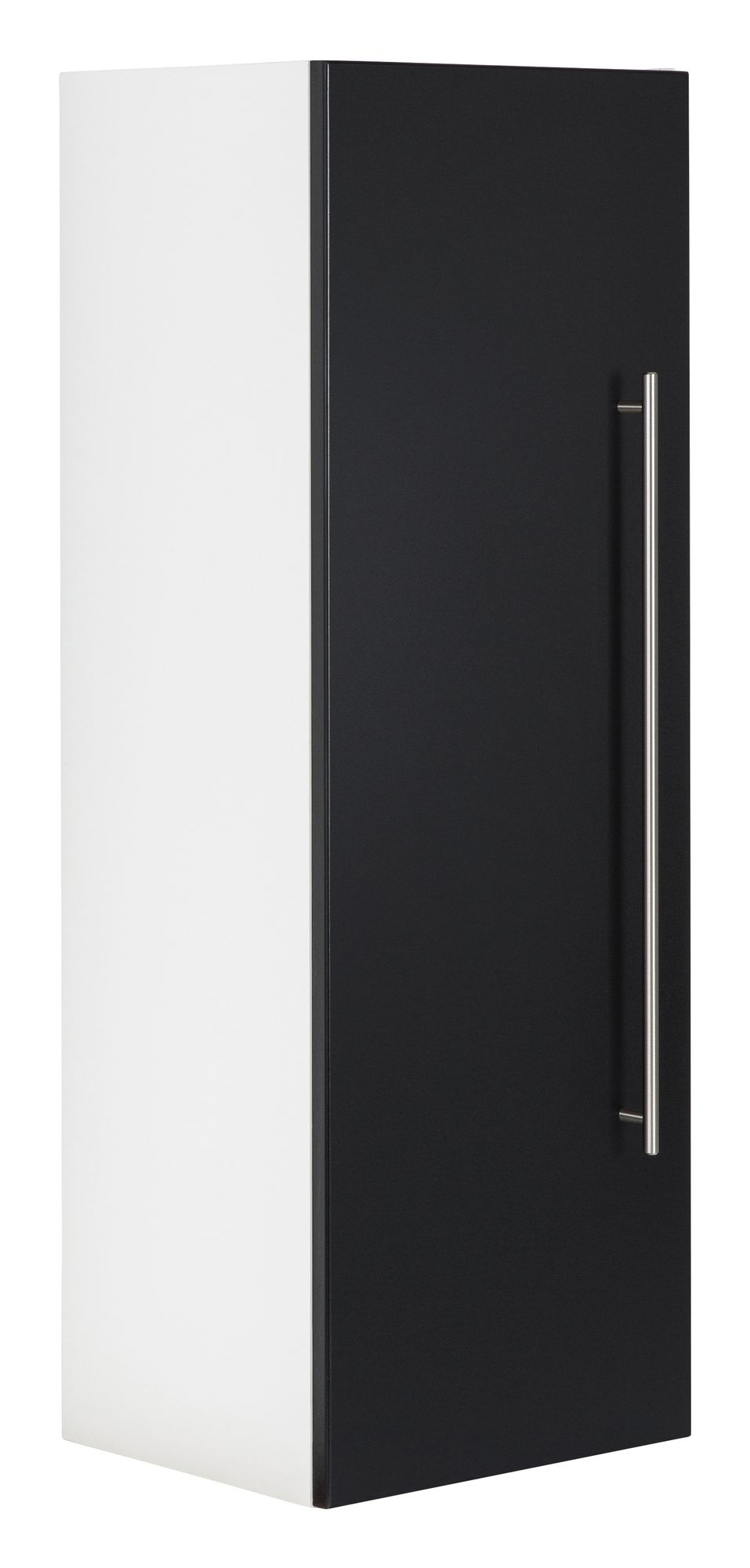 Hochschrank Basic 100, Farben: weiß/weiß hochglanz, weiß/schwarz seidenglanz,weiß/anthrazit seidenglanz, weiß/eiche hell, weiß/beton