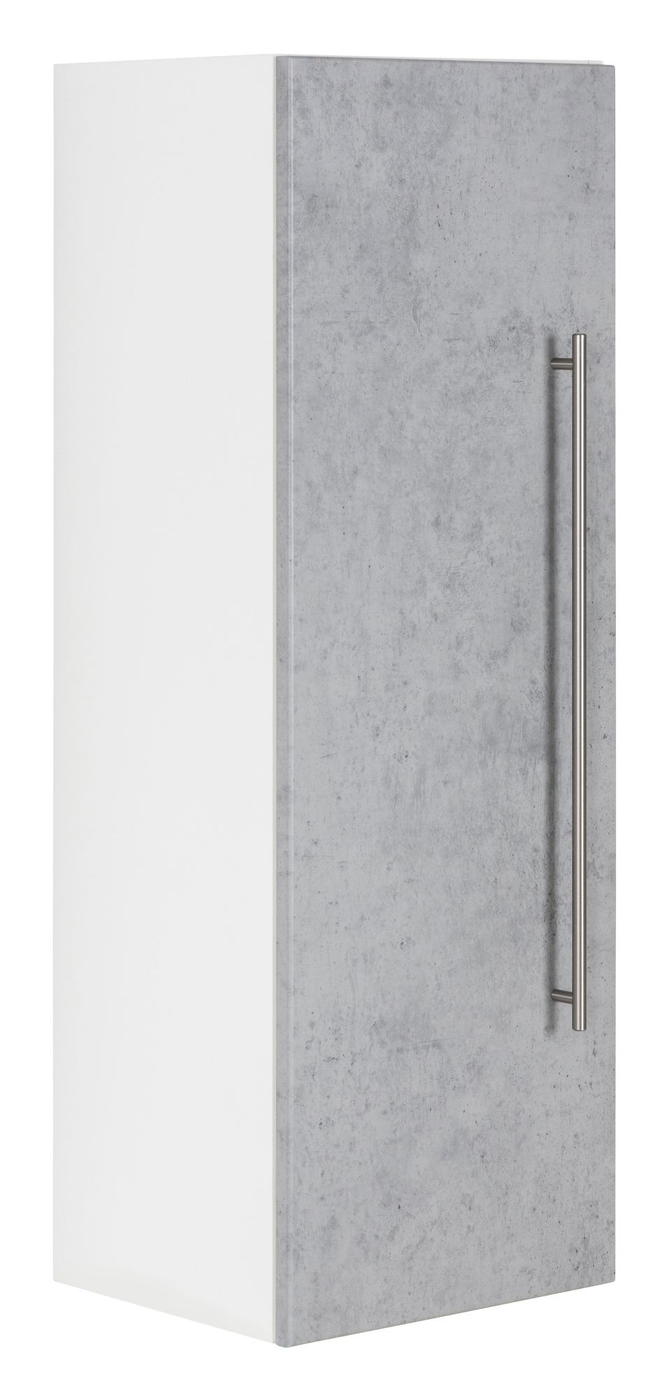 Hochschrank Basic 100, Farben: weiß/weiß hochglanz, weiß/schwarz seidenglanz,weiß/anthrazit seidenglanz, weiß/eiche hell, weiß/beton