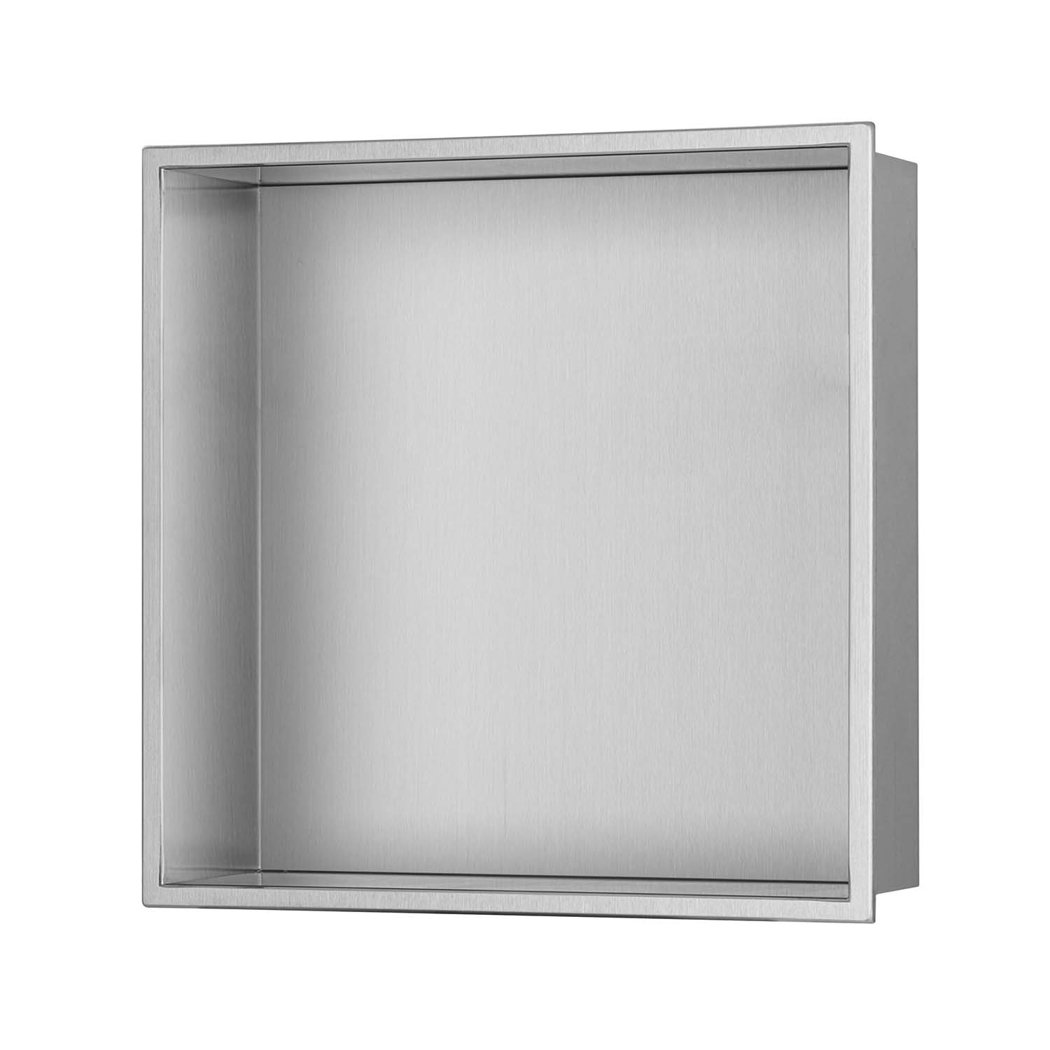 Nicchia da parete minimal in acciaio inox spazzolato 30x30 o 60x30