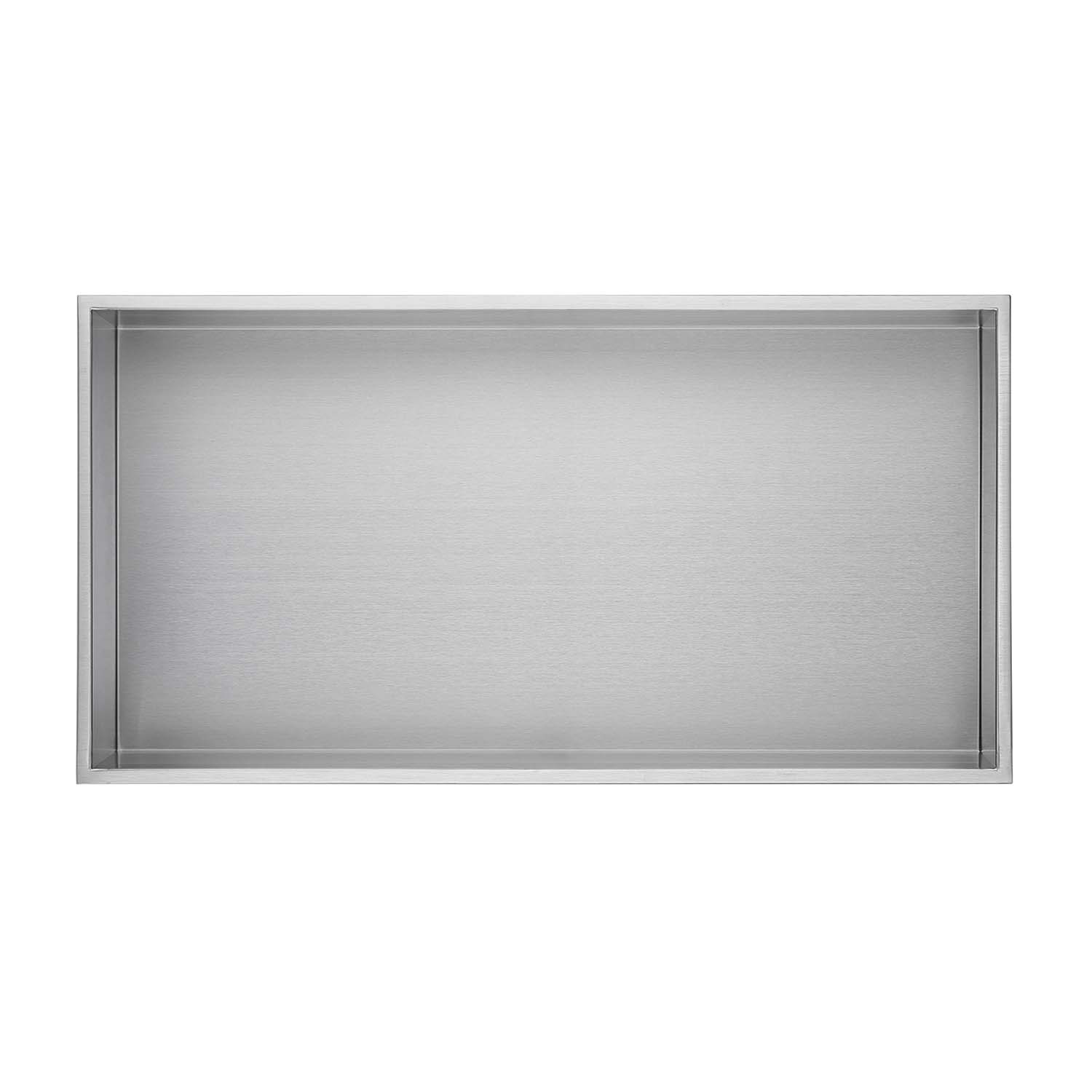 Nicchia da parete minimal in acciaio inox spazzolato 30x30 o 60x30