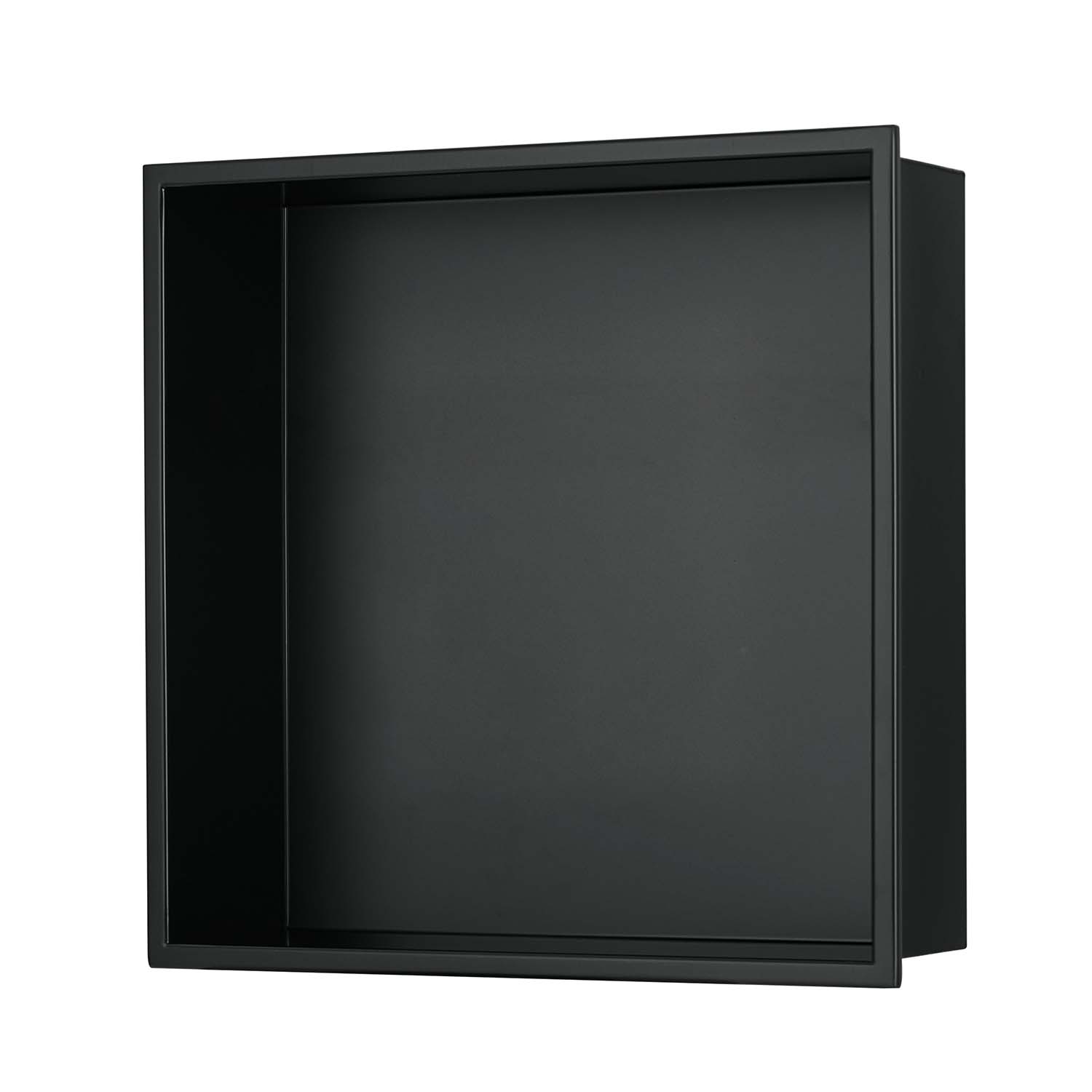 Niche murale minimaliste en acier inoxydable noir mat 30x30, 60x30 cm
