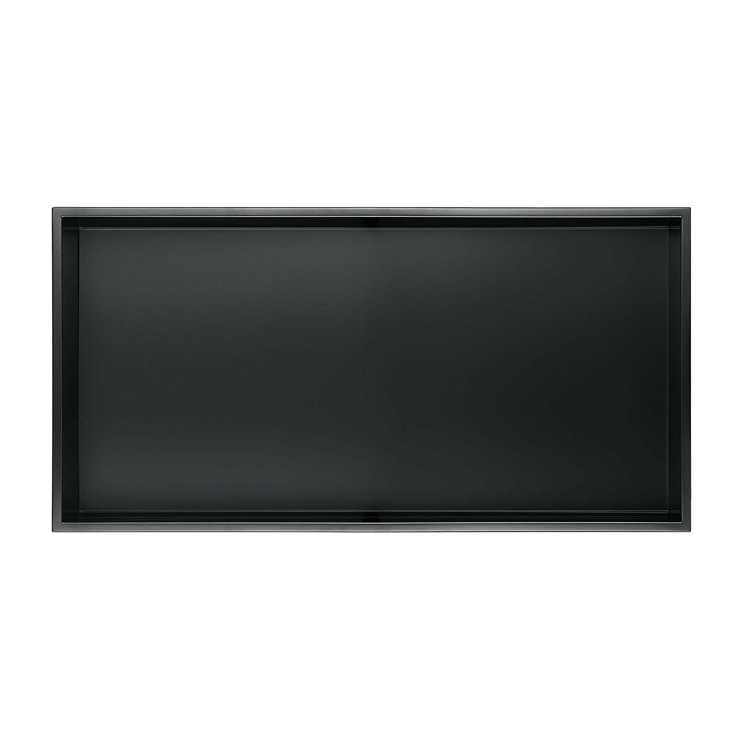 Niche murale minimaliste en acier inoxydable noir mat 30x30, 60x30 cm