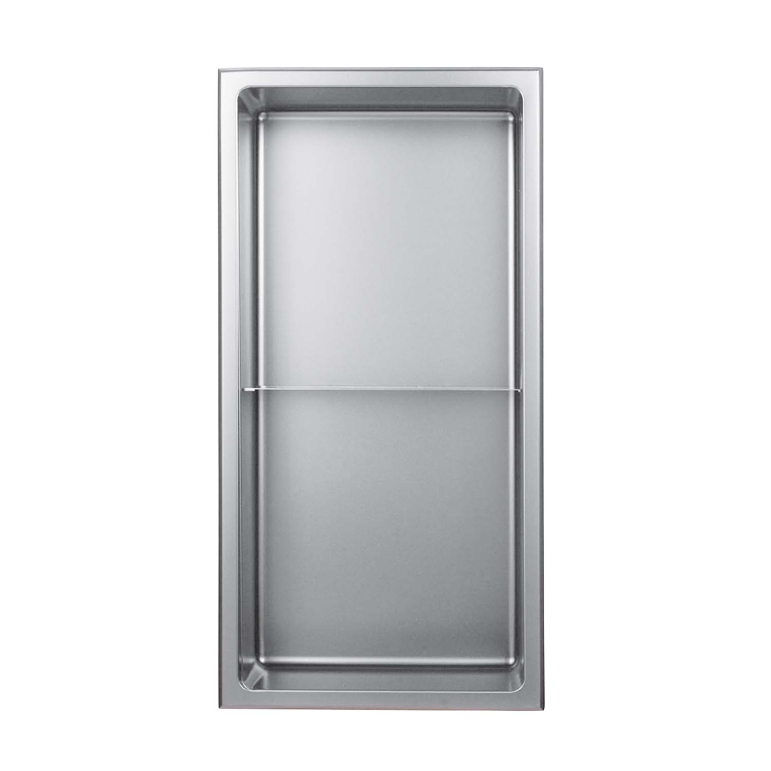 Niche murale Stilform en acier inoxydable brossé 60x30 avec séparation