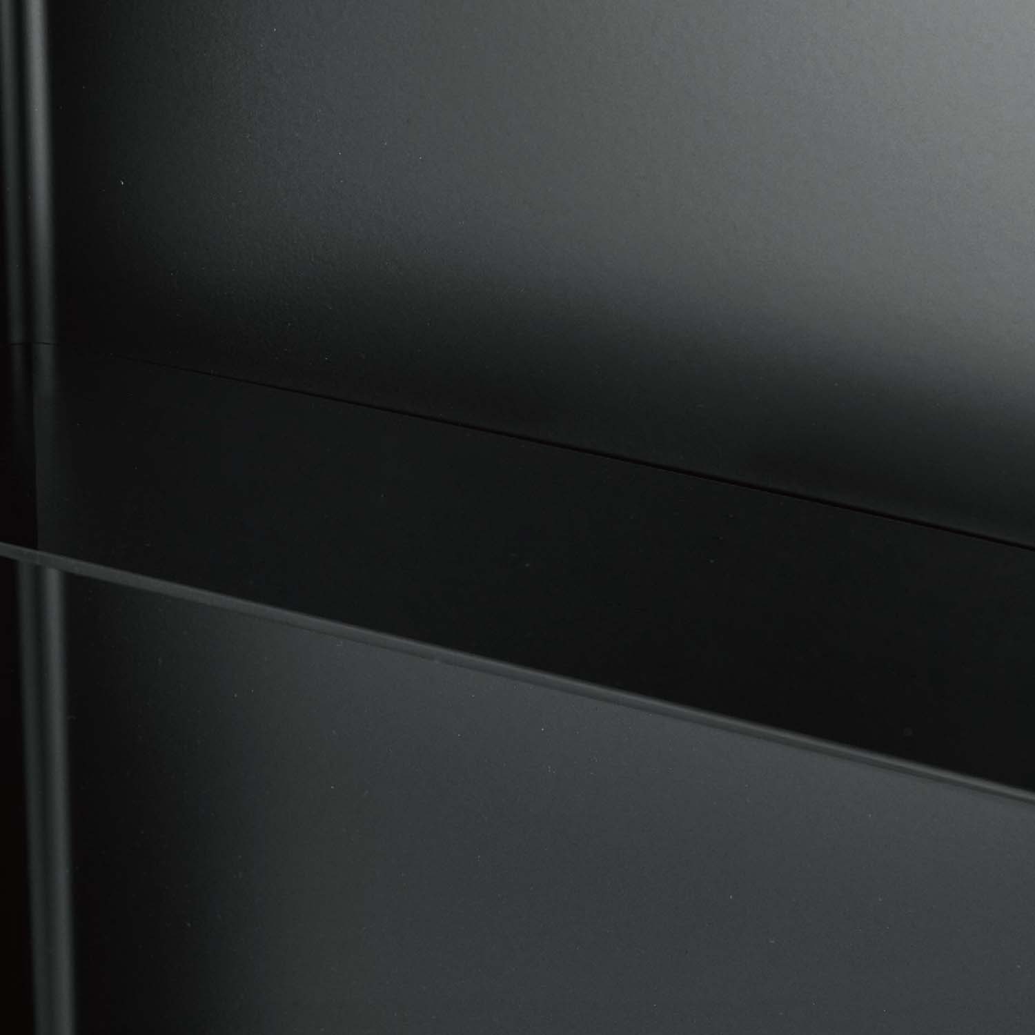 Niche murale Stilform 90 x 30 noir mat en acier inoxydable avec 2 étagères, tablette de douche
