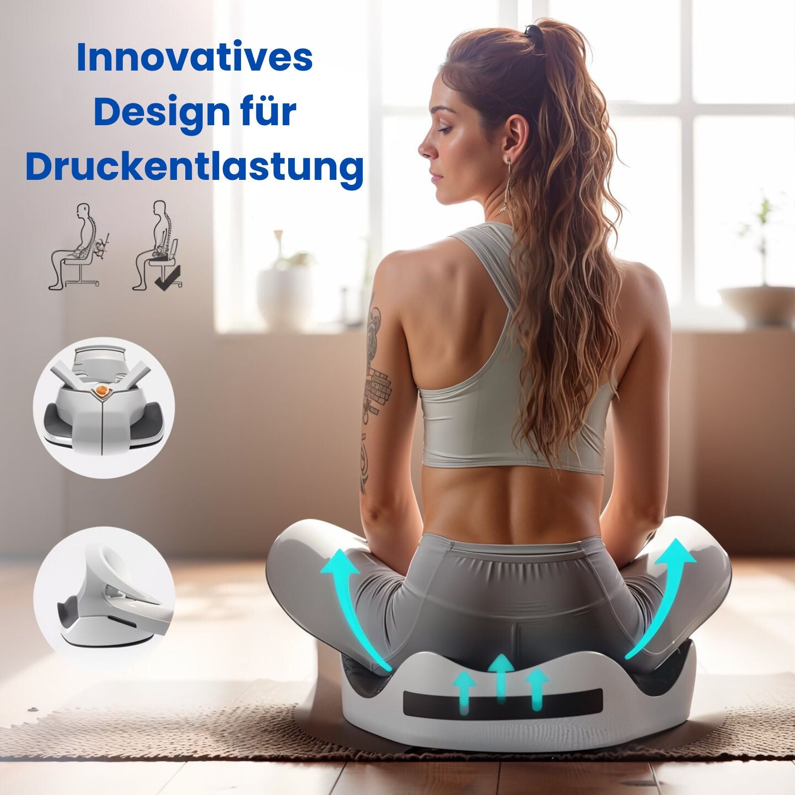 Cuscino ortopedico per seduta in memory foam Visco