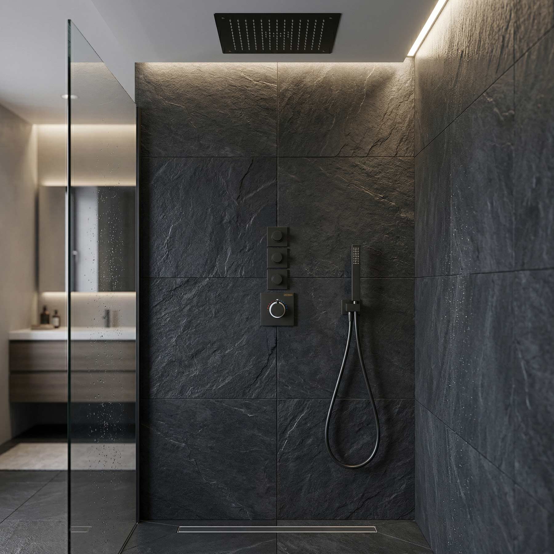 Soho 3 Wege Unterputz Thermostat Armatur