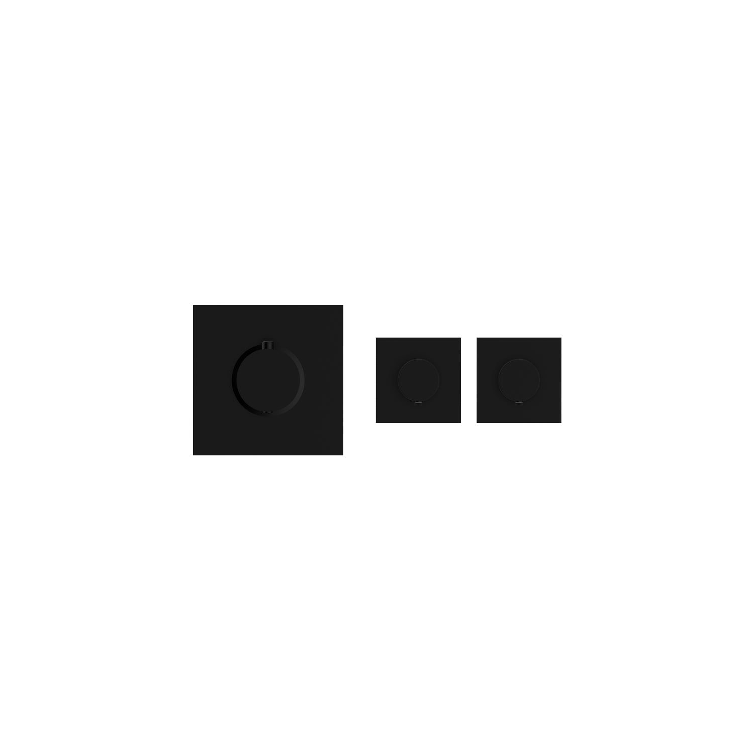 Mitigeur thermostatique encastré 2 voies Soho noir mat