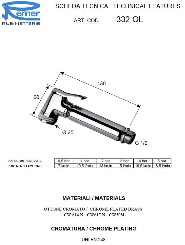 Design WC/Bidet Hand Shower Solid - Round