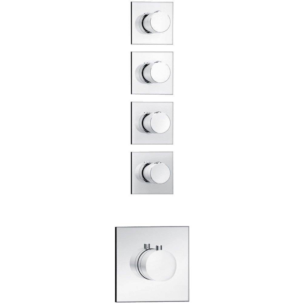 Mitigeur thermostatique encastré Soho 4 voies, corps d'encastrement inclus