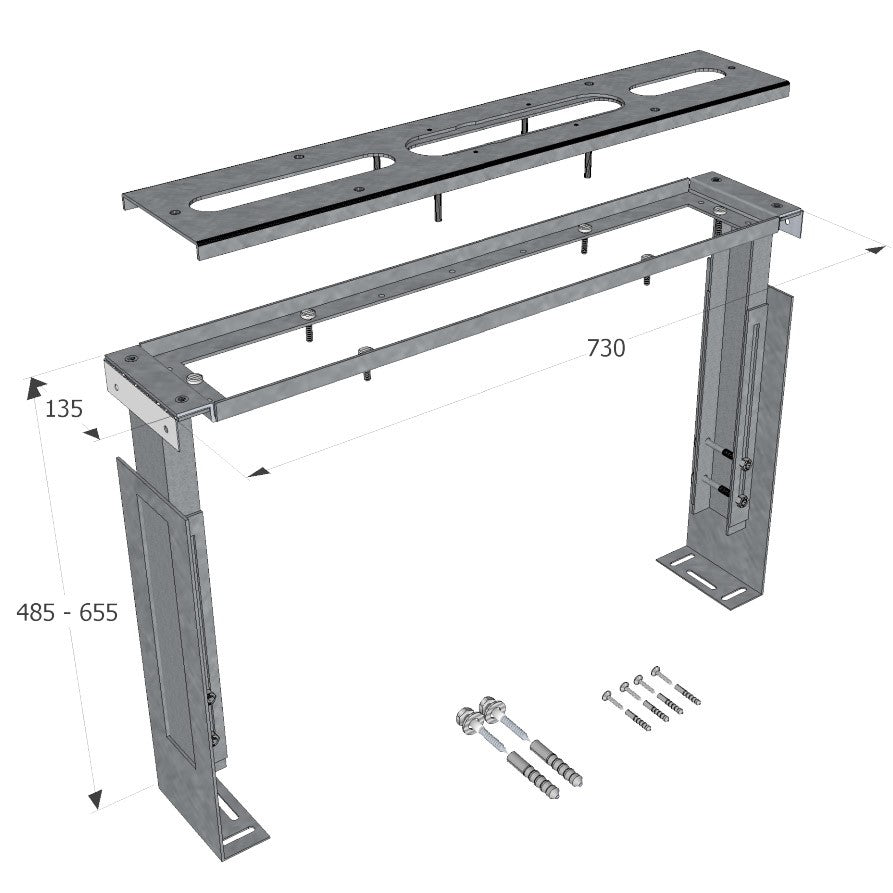 Cadre de montage Drachstein avec plaque support pour robinetterie