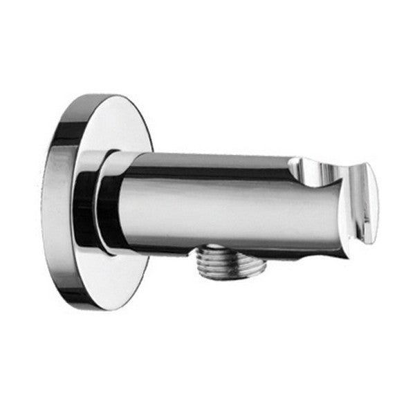 Stilform coude mural - support de douche rond massif chrome ou noir mat