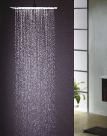 Stilform Luxus Edelstahl Regendusche in 40x40 cm ULTRAFLACH in Schwarz Matt