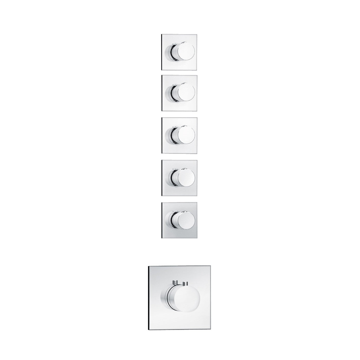 Mitigeur thermostatique encastré Soho 5 voies, corps d'encastrement inclus