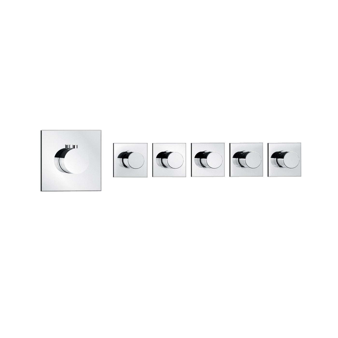 Mitigeur thermostatique encastré Soho 5 voies, corps d'encastrement inclus