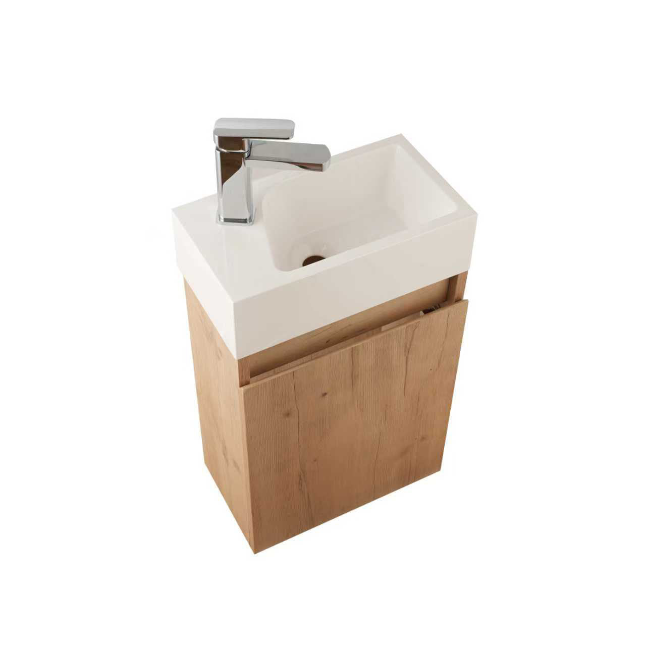 Toilette per gli ospiti, mobile da bagno, lavabo con mobile base, lavabo