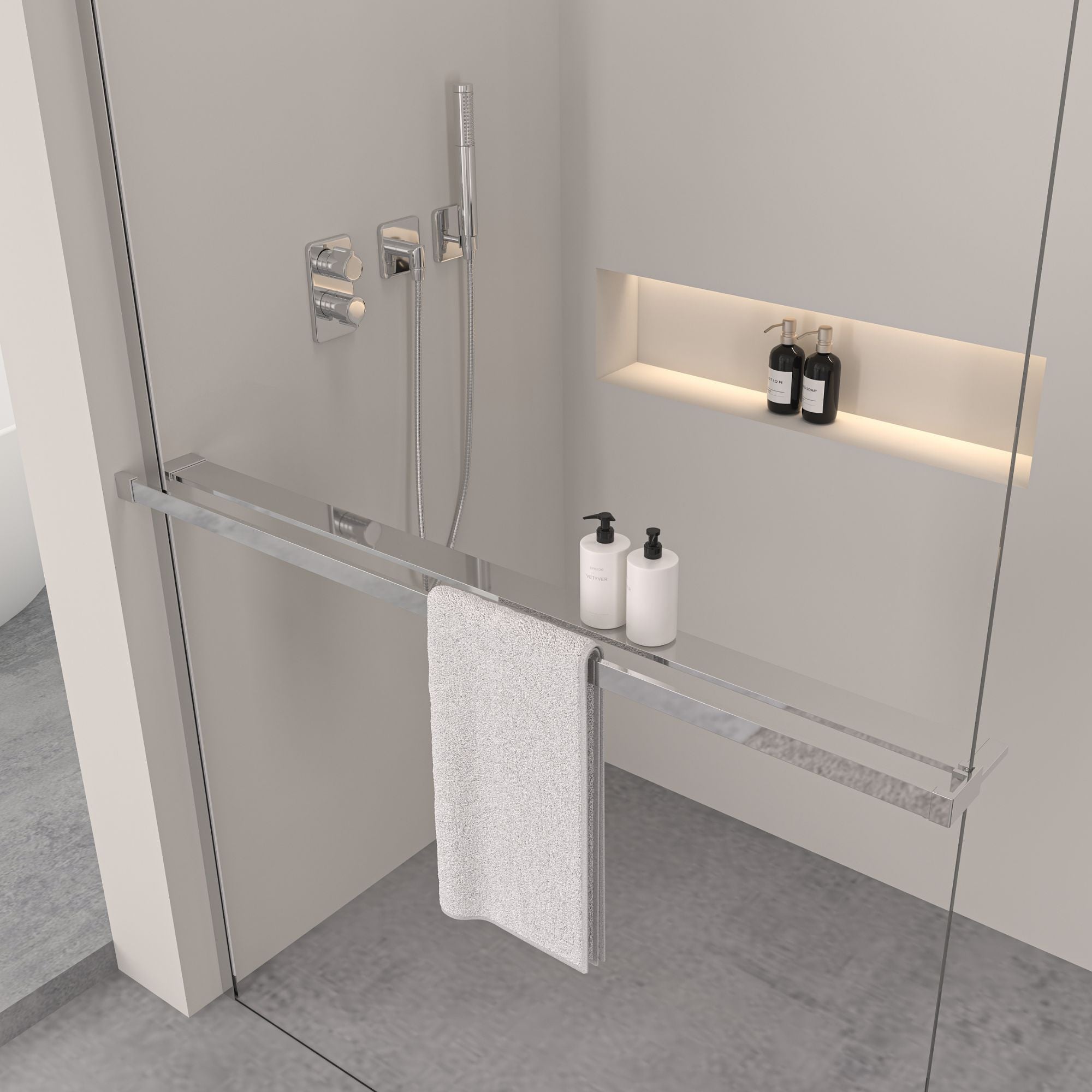 Walk-In Duschtrennwand 10mm ESG Glas 80-160 cm