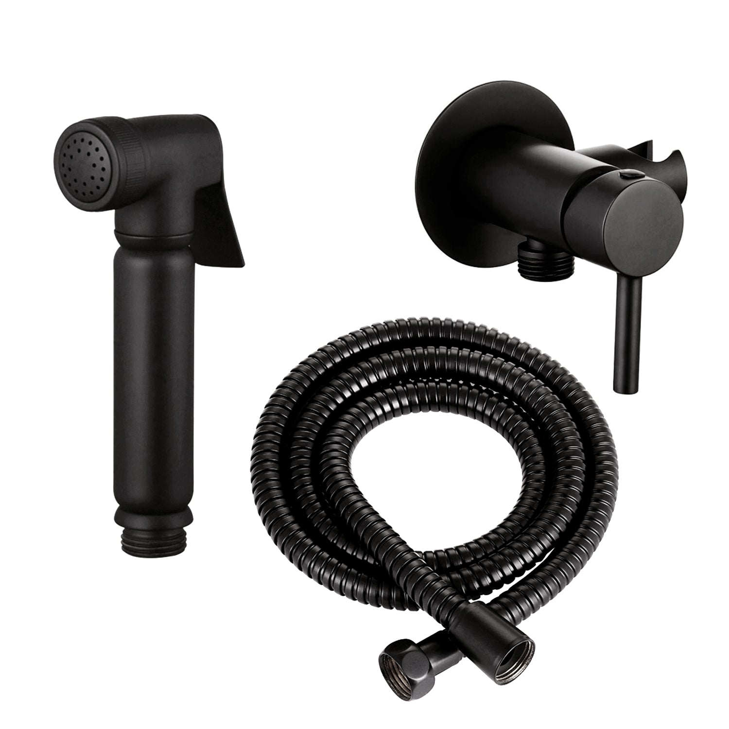 Design WC/Bidet Handbrause Komplettset mit Unterputz Mischerarmatur Mini in Schwarz Matt