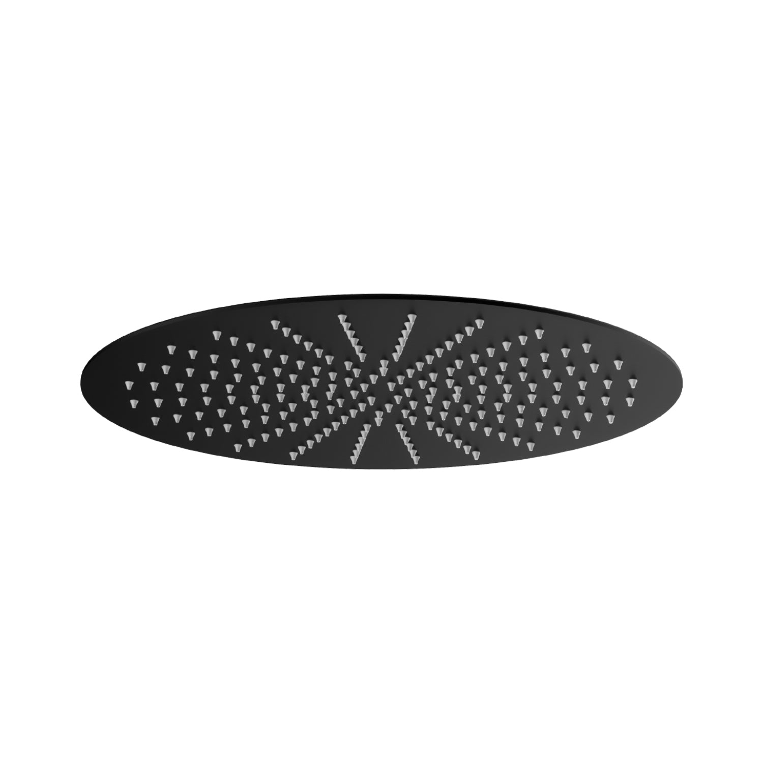 Pomme de douche ronde ultra-plate Stilform Luxus en acier inoxydable 40 cm, noir mat