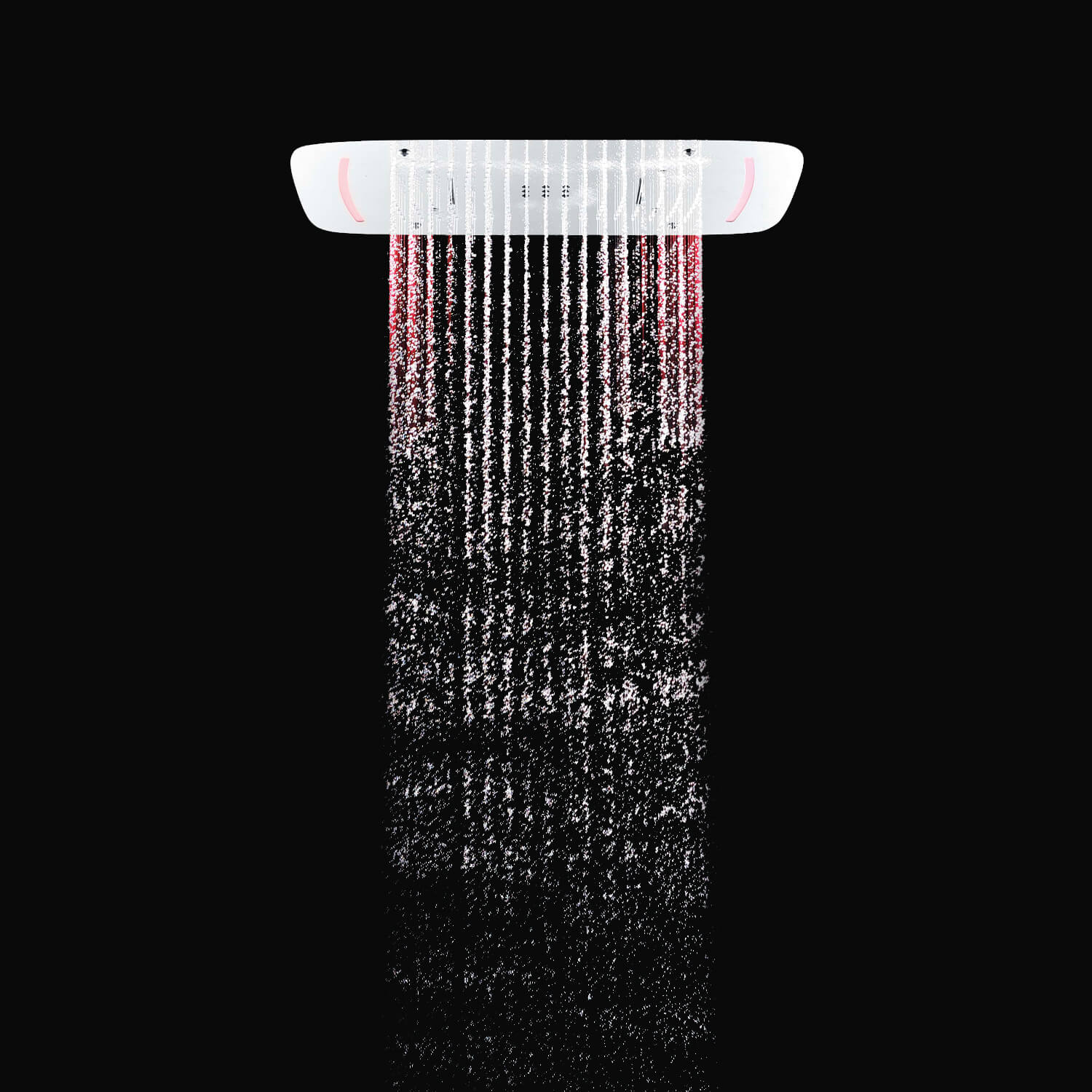Stilform Design XL Pomme de douche LED effet pluie 68x43 cm Soho 2.0 en noir mat