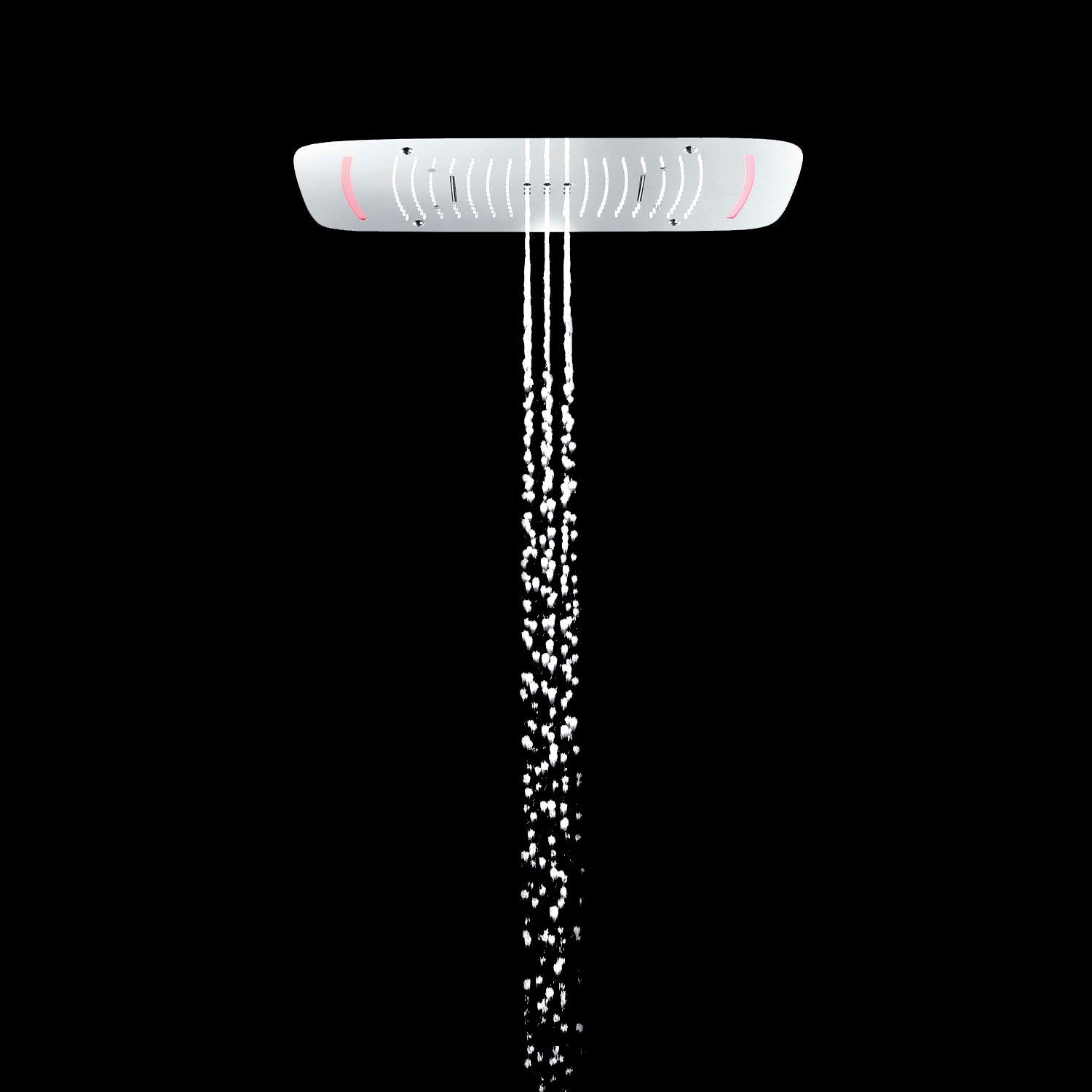 Stilform Design XL Pomme de douche LED effet pluie 68x43 cm Soho 2.0 en noir mat
