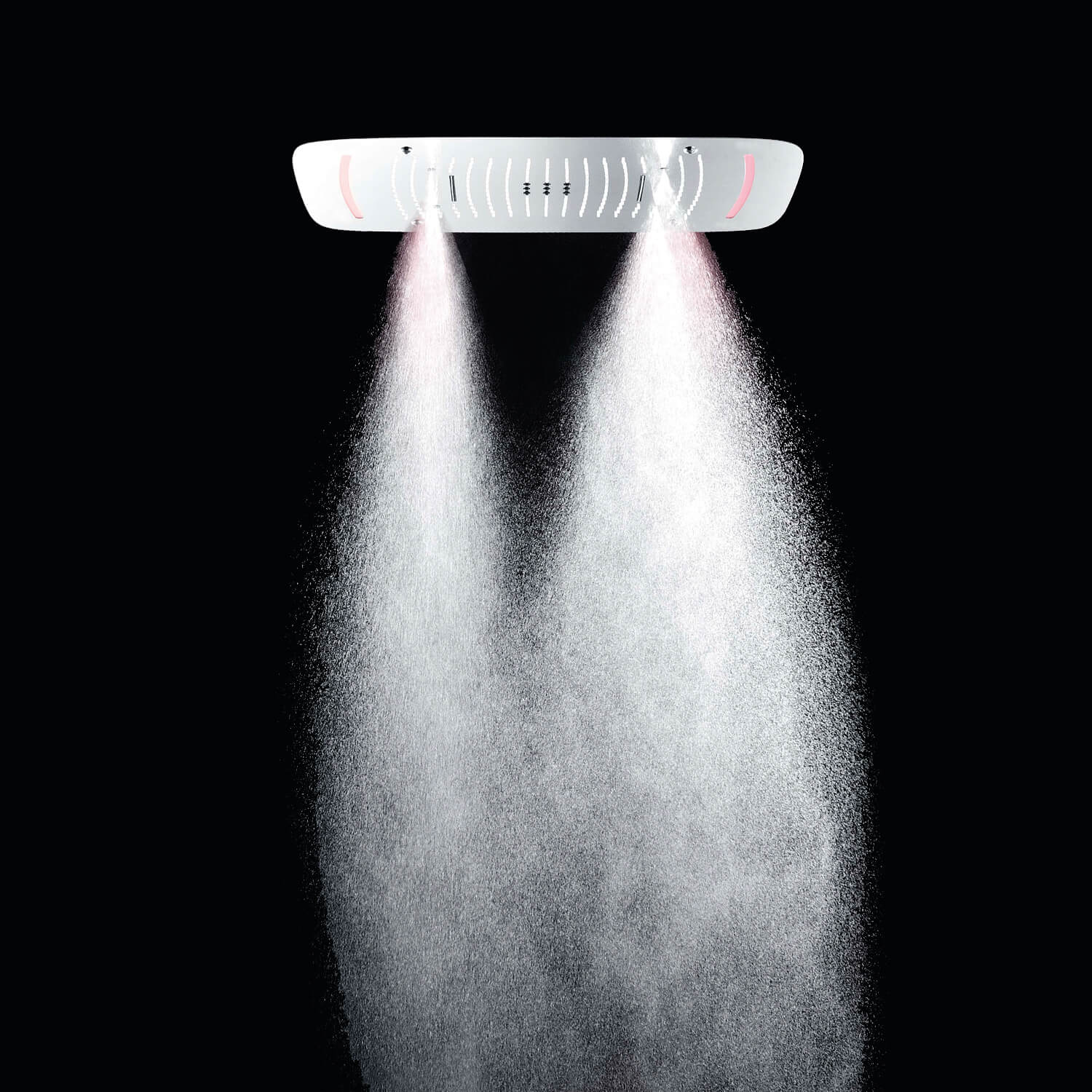 Stilform Design XL Pomme de douche LED effet pluie 68x43 cm Soho 2.0 en noir mat