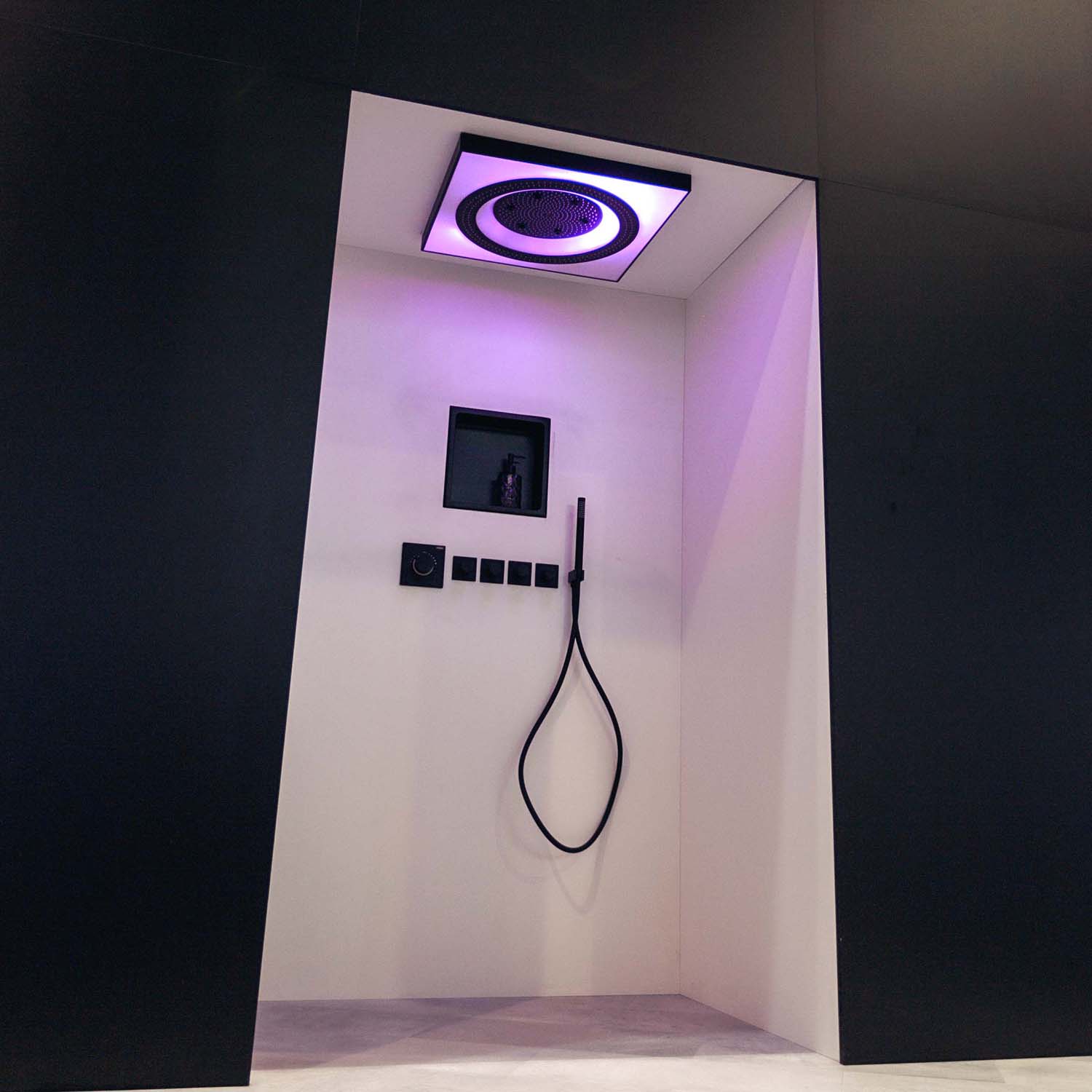 Douche à effet pluie intelligente Park 2.0 60x60 LED spectre complet