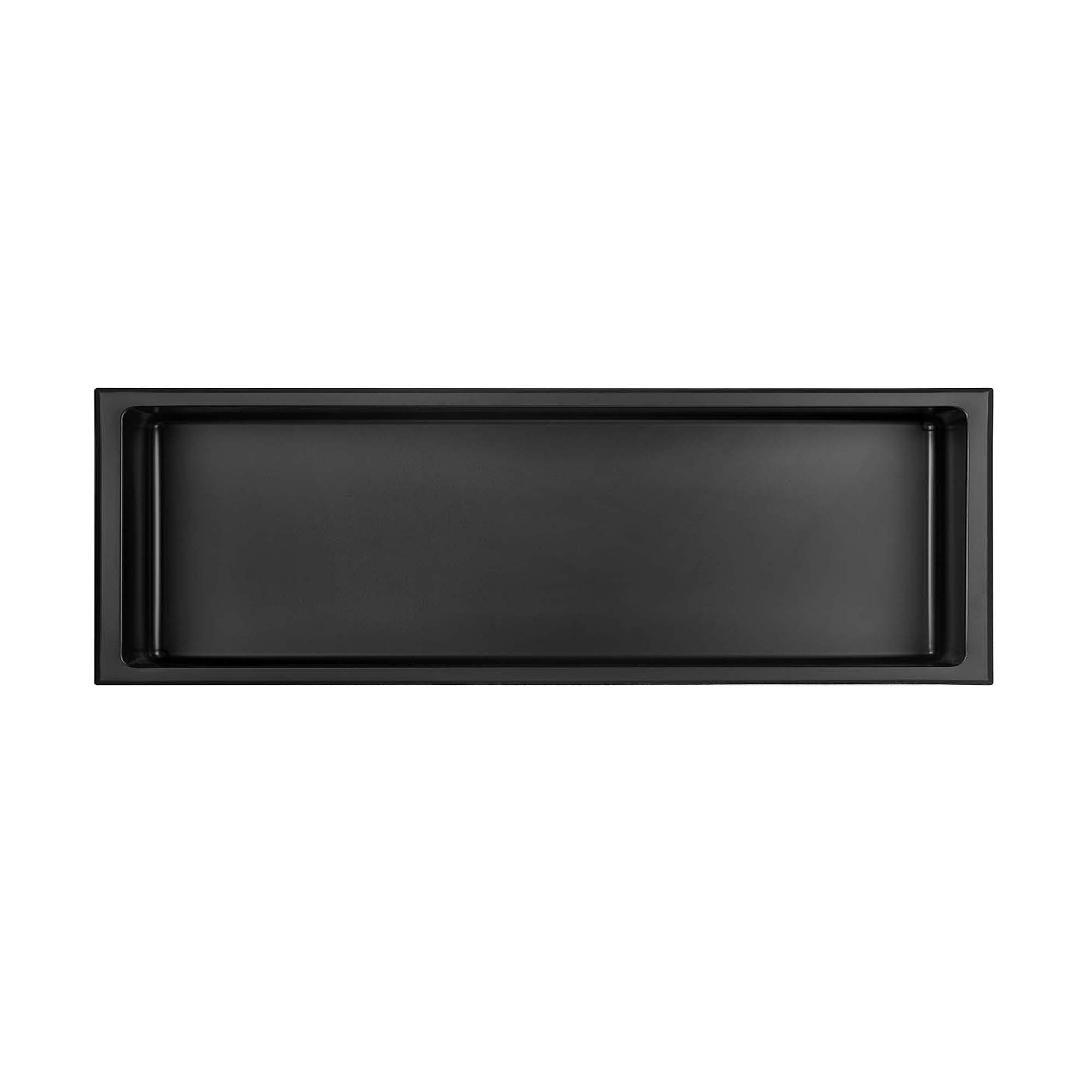 Niche murale en acier inoxydable Stilform noir mat en 30x30, 60x30 cm ou 90x30 cm
