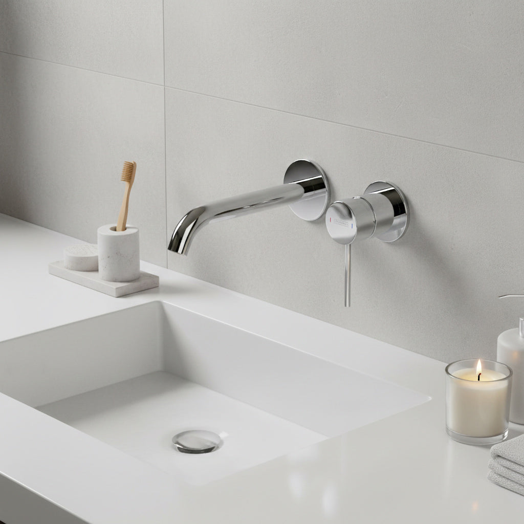 Undercounter washbasin faucet Series Park 2.0 Chrome single-lever mixer incl. base body