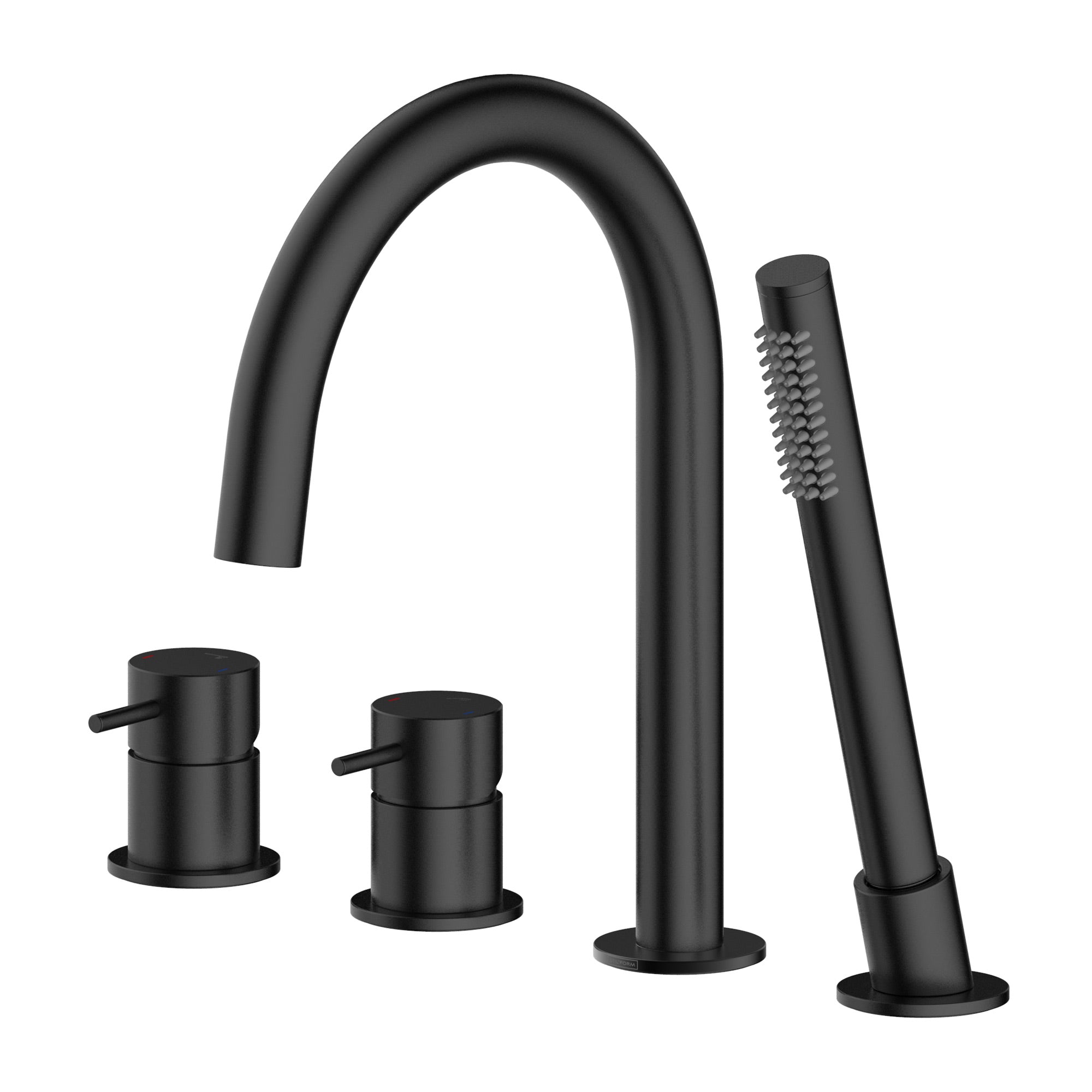 Stilform 4-Hole Deck-Mounted Bath Mixer Park - 304 Stainless Steel - Chrome or Matte Black