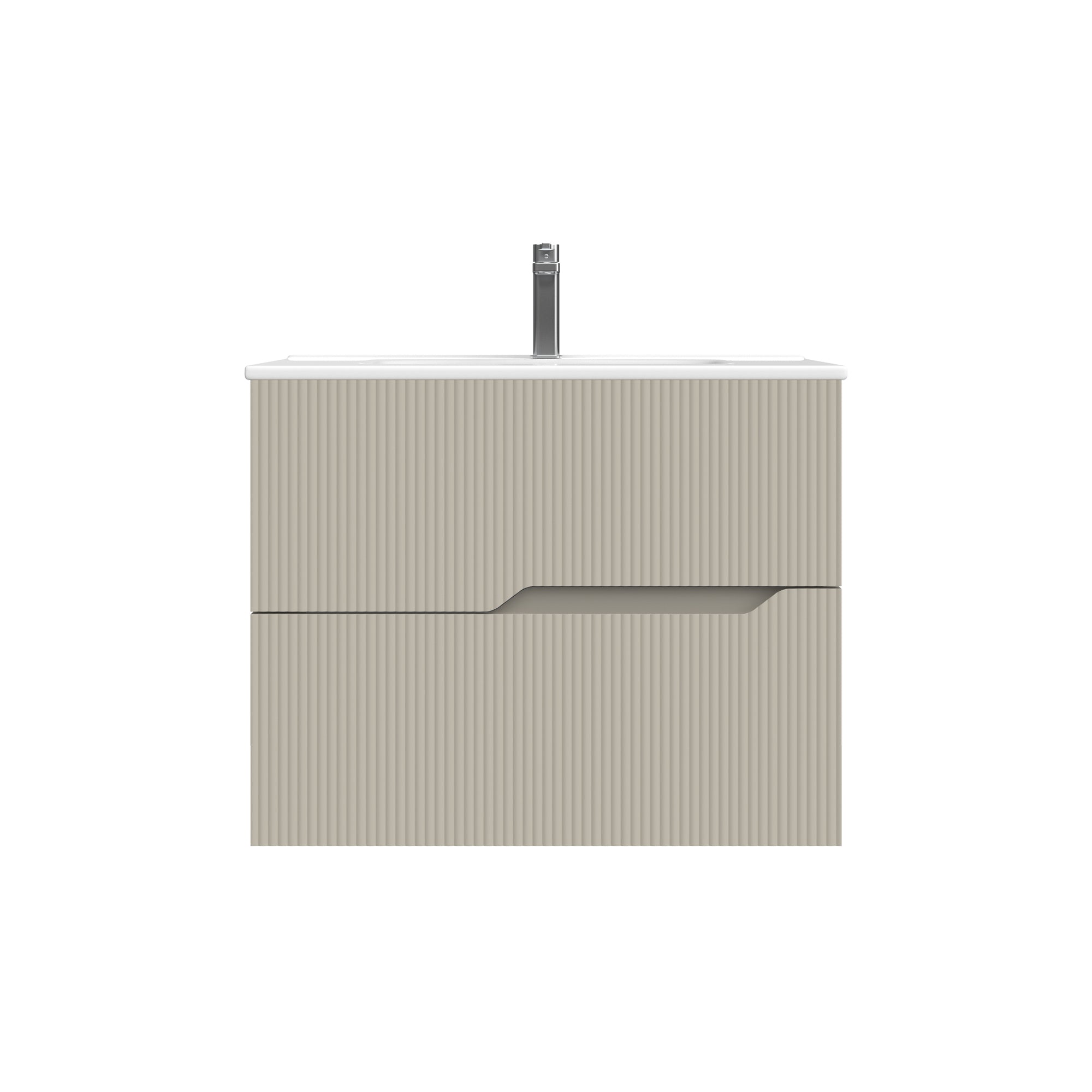 Bamboo – Waschtisch mit Unterschrank Set in Greige