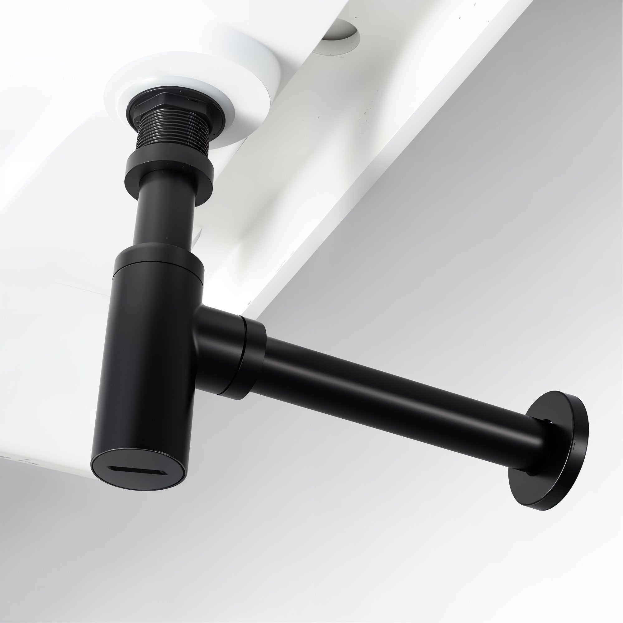 STILFORM Siphon design "Minimal" avec clapet anti-odeurs, noir mat