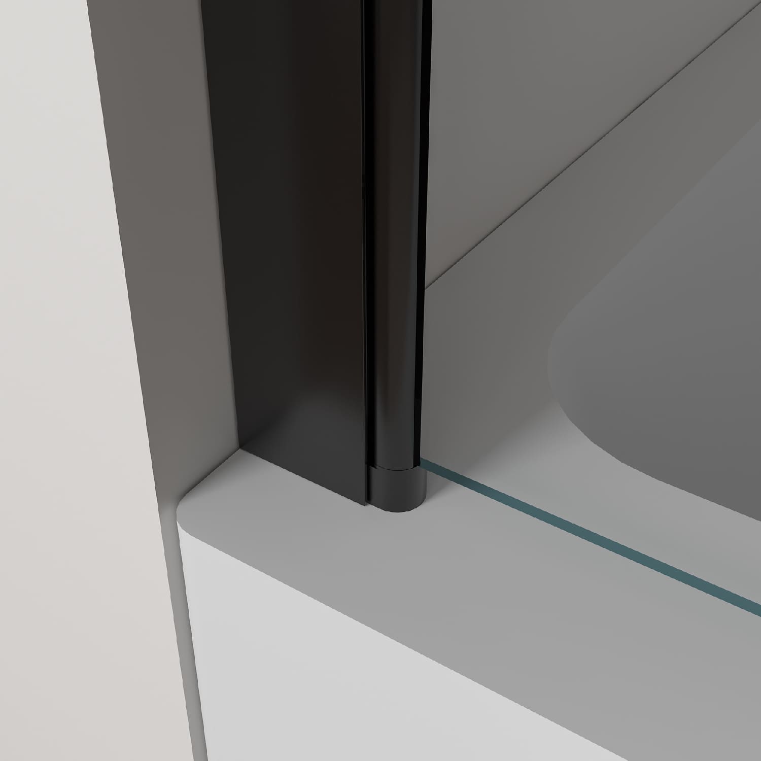 Parete vasca da bagno per doccia Nero opaco 80x140 o 100x140