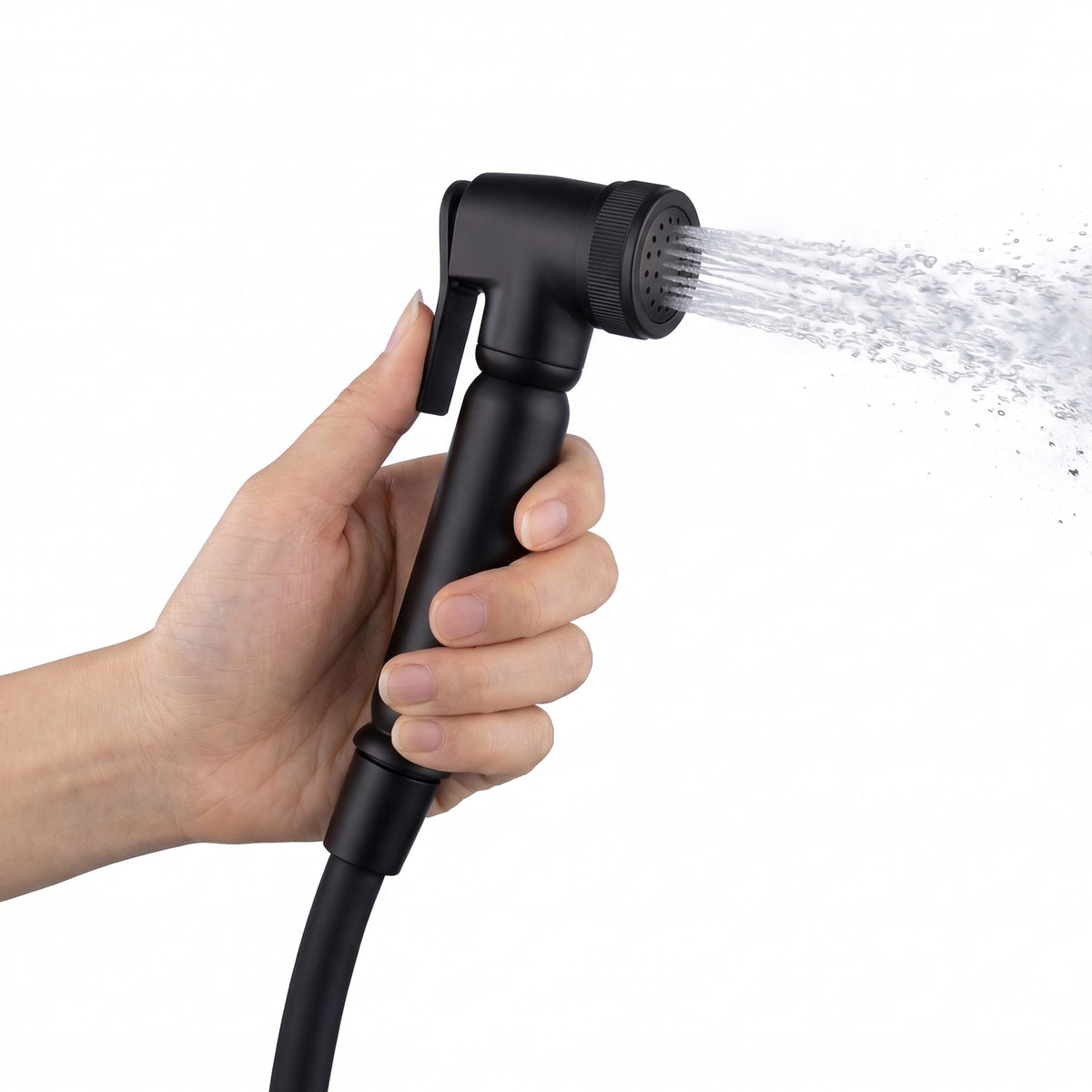 Designerska słuchawka prysznicowa WC/bidet czarny mat