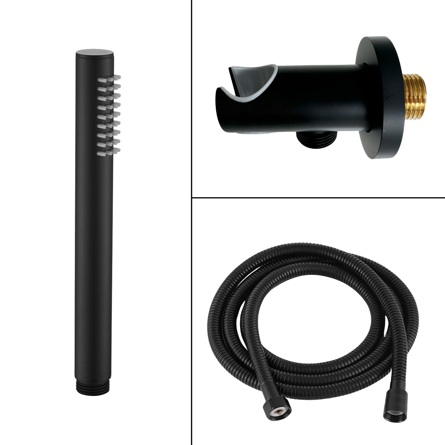 Ensemble de douche Stilform Design Park/Highline en laiton massif noir mat