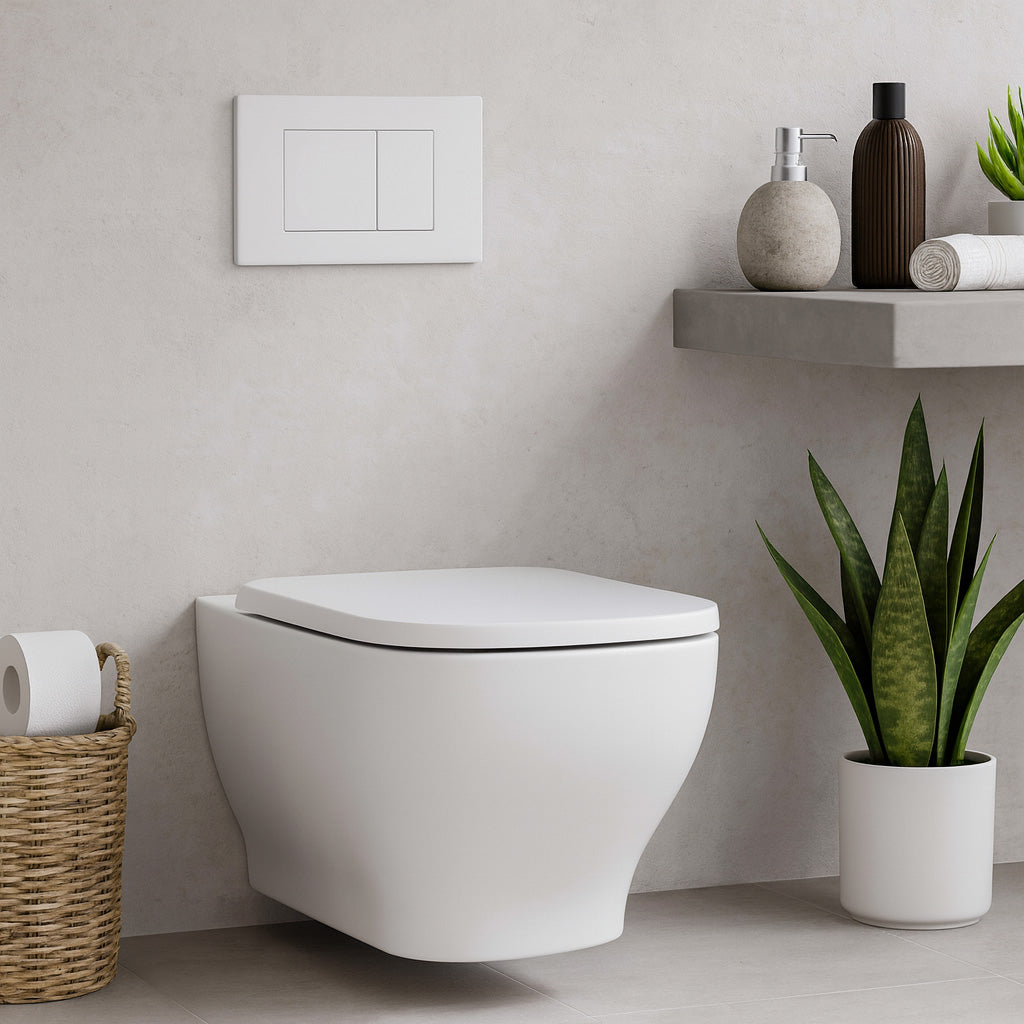 Plaque de commande blanche mate compatible avec Geberit Duofix Sigma (UP 320) ou DELTA 2 double débit