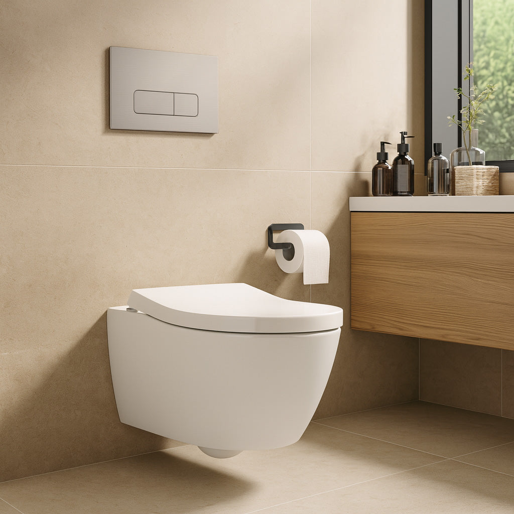 Placca di spinta nichel spazzolato compatibile con Geberit Duofix Sigma (UP 320) a 2 volumi