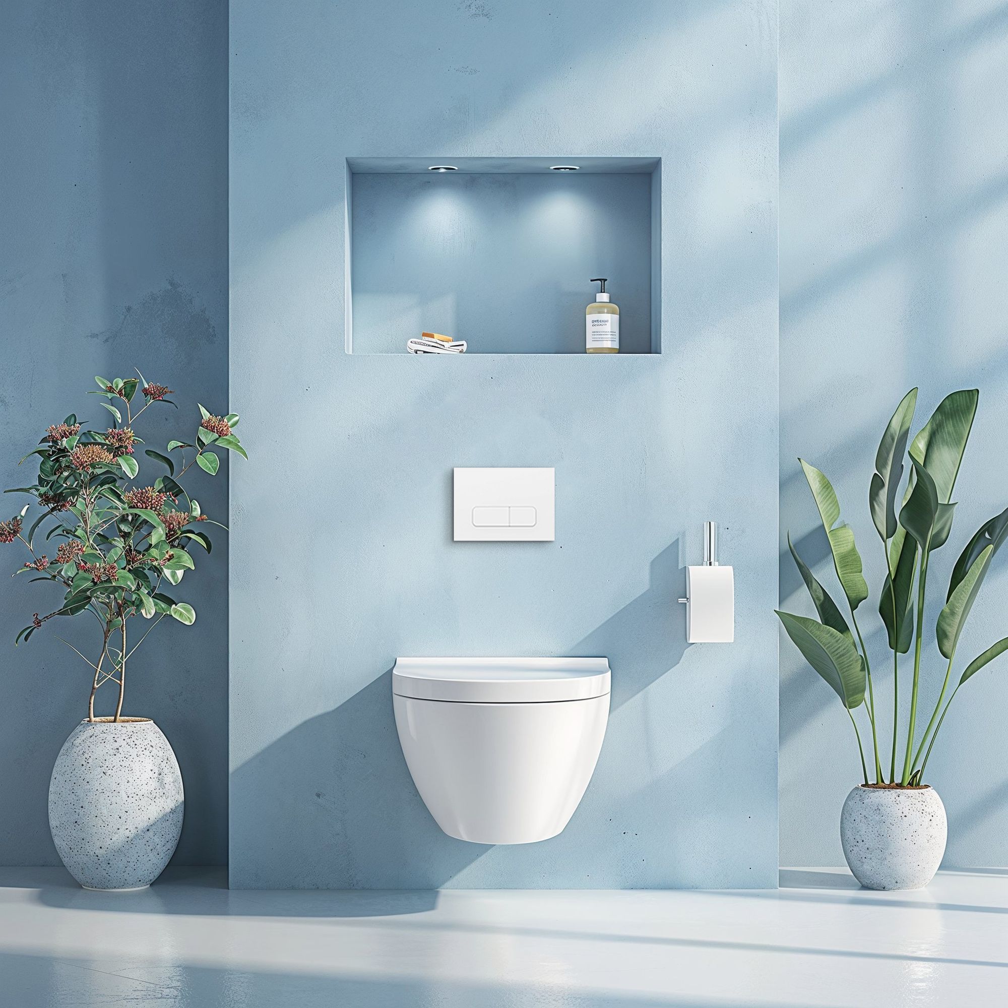 Plaque de commande blanc mat compatible avec Geberit Duofix Sigma / DELTA 2 double chasse d'eau