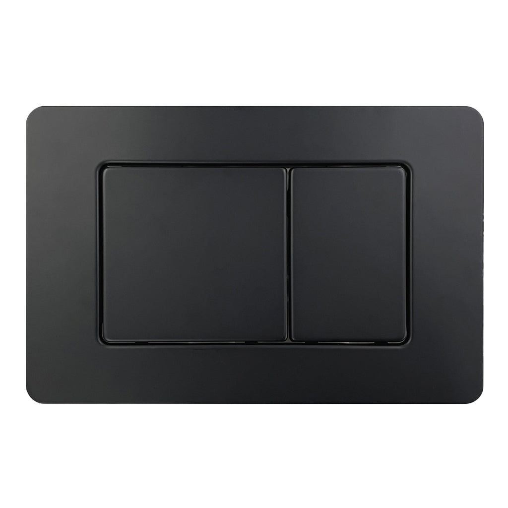 Plaque de commande en acier inoxydable noir mat compatible avec Geberit Dofix Sigma/Delta double chasse