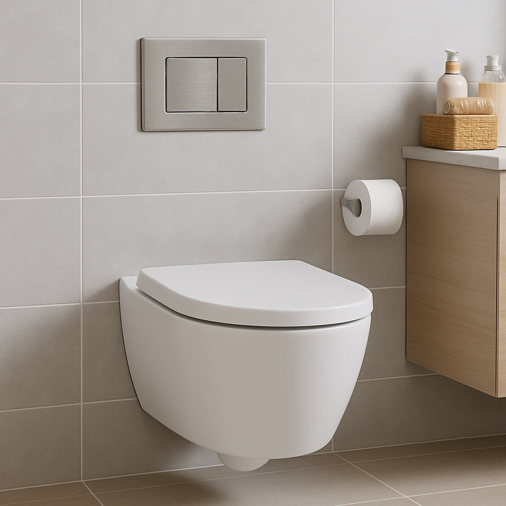 Plaque de commande en acier inoxydable compatible avec Geberit Duofix Sigma / DELTA double chasse