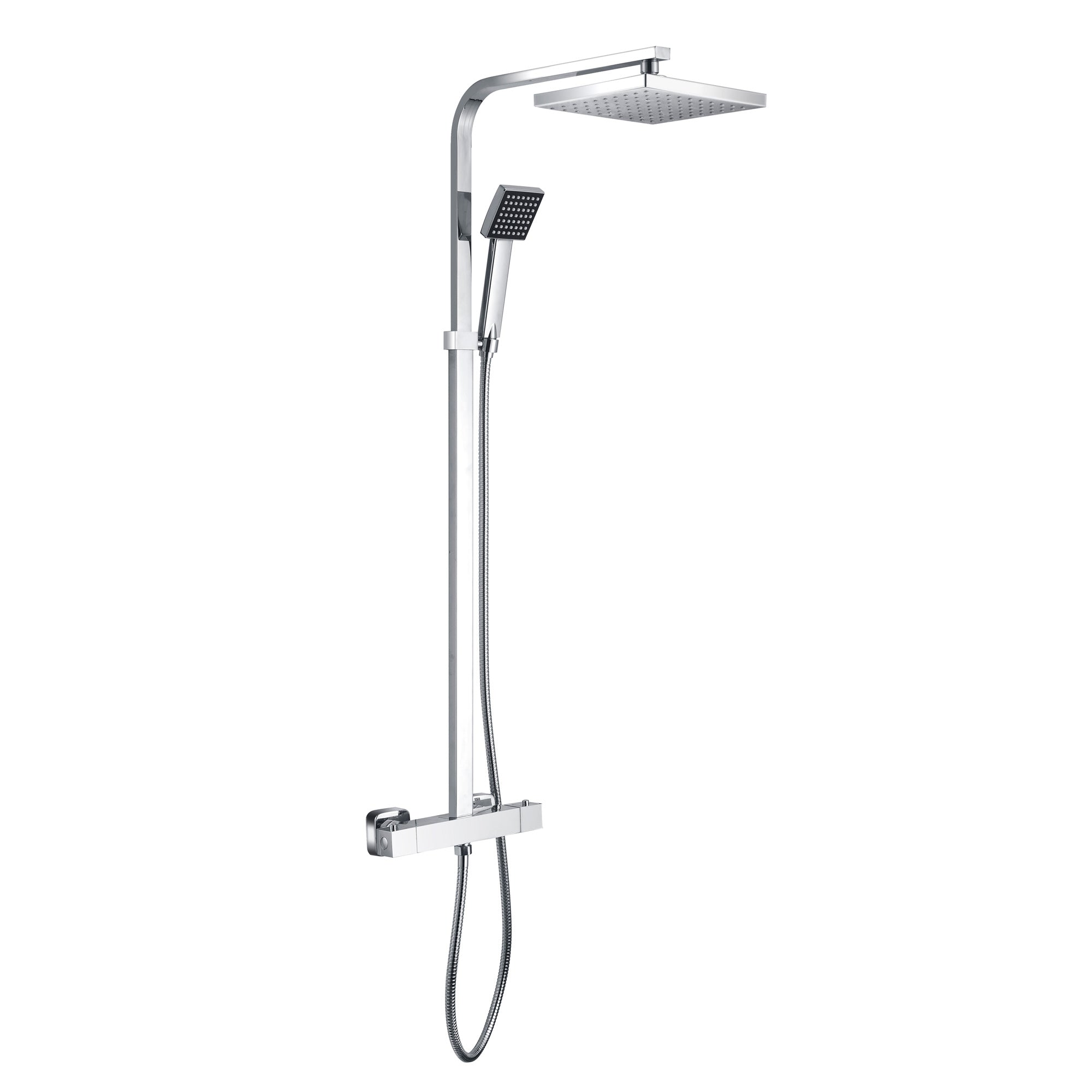 Colonne de douche design série "Park" réglable en hauteur avec douche de pluie, thermostat et douchette