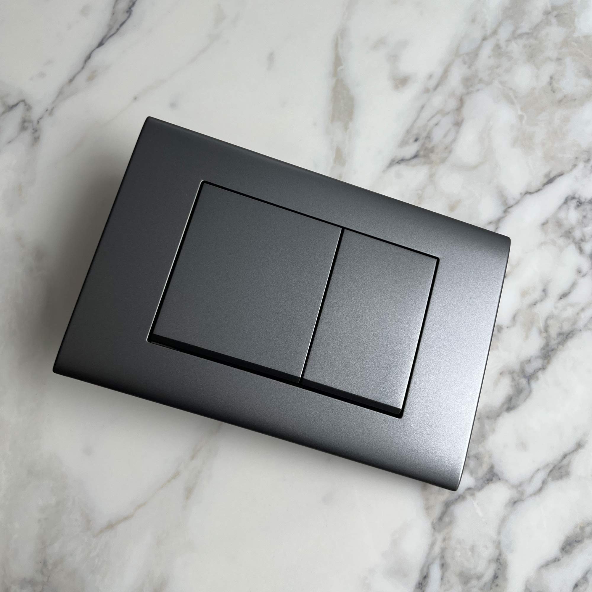 Plaque de commande Gunmetal Compatible avec Geberit Duofix Sigma/Delta 2 Dual Flush