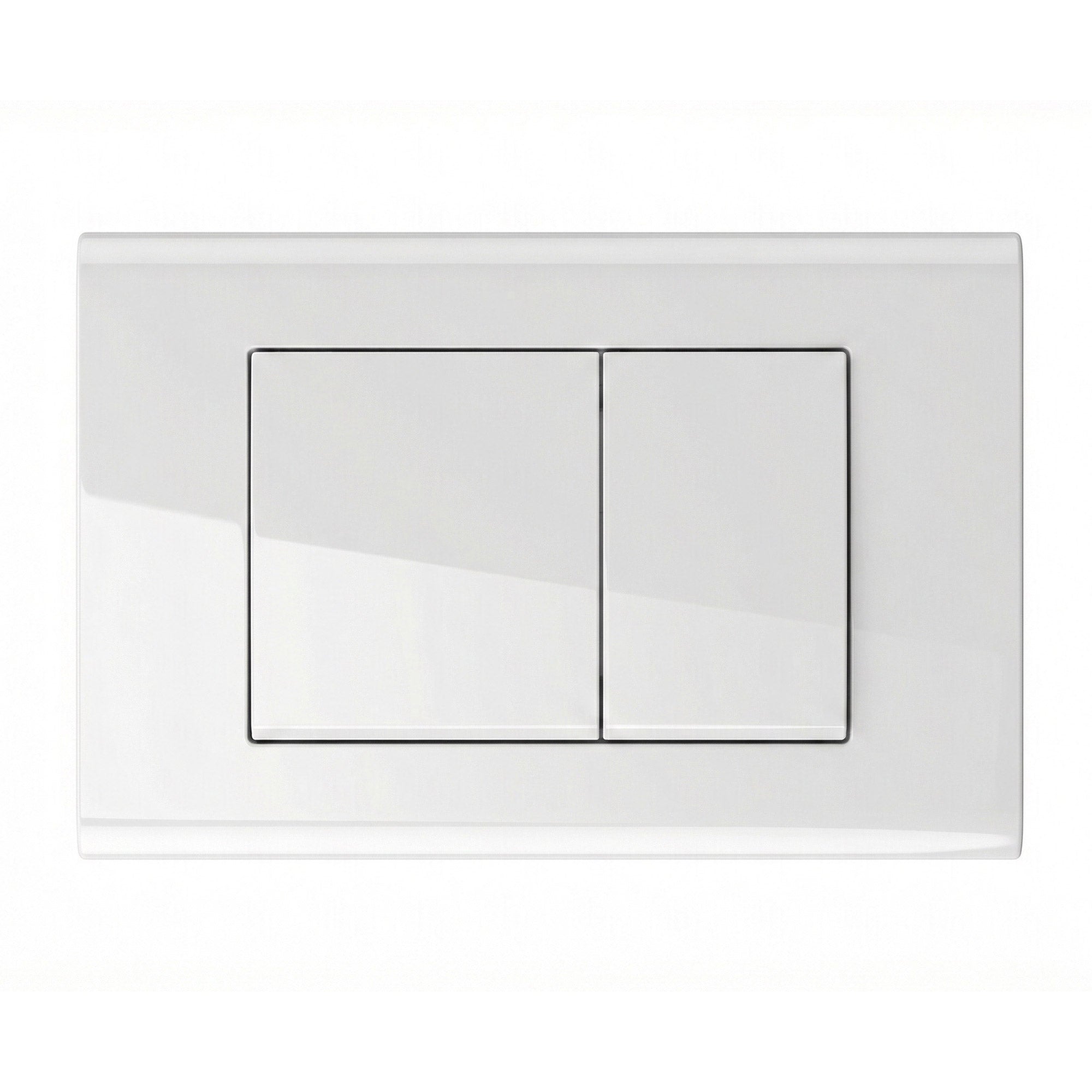 Drückerplatte Weiß Glänzend Kompatibel zu Geberit Duofix Sigma (UP 320) 2 Mengenspülung