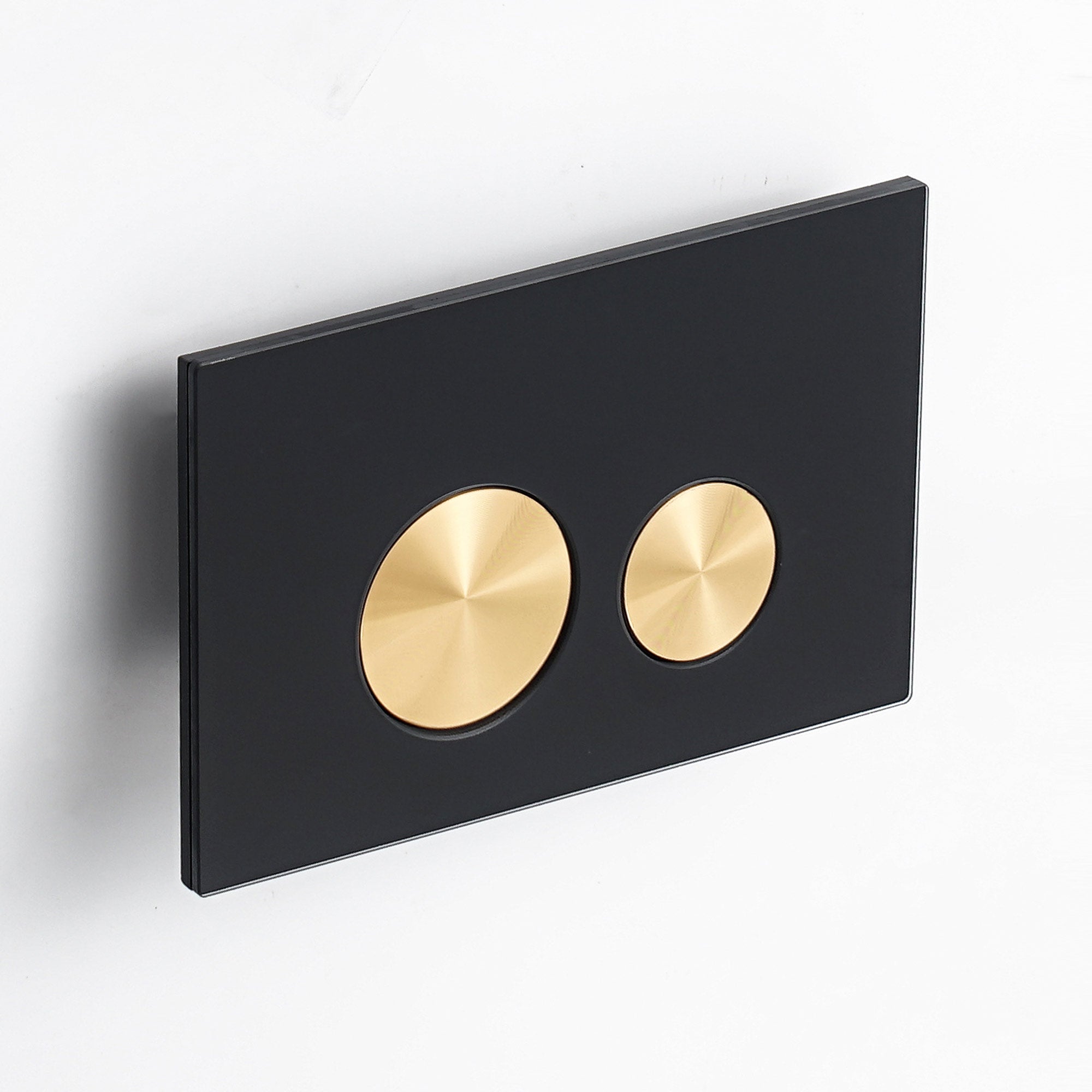 Push plate glass black / gold brushed - Compatible with Geberit Sigma (UP 320)