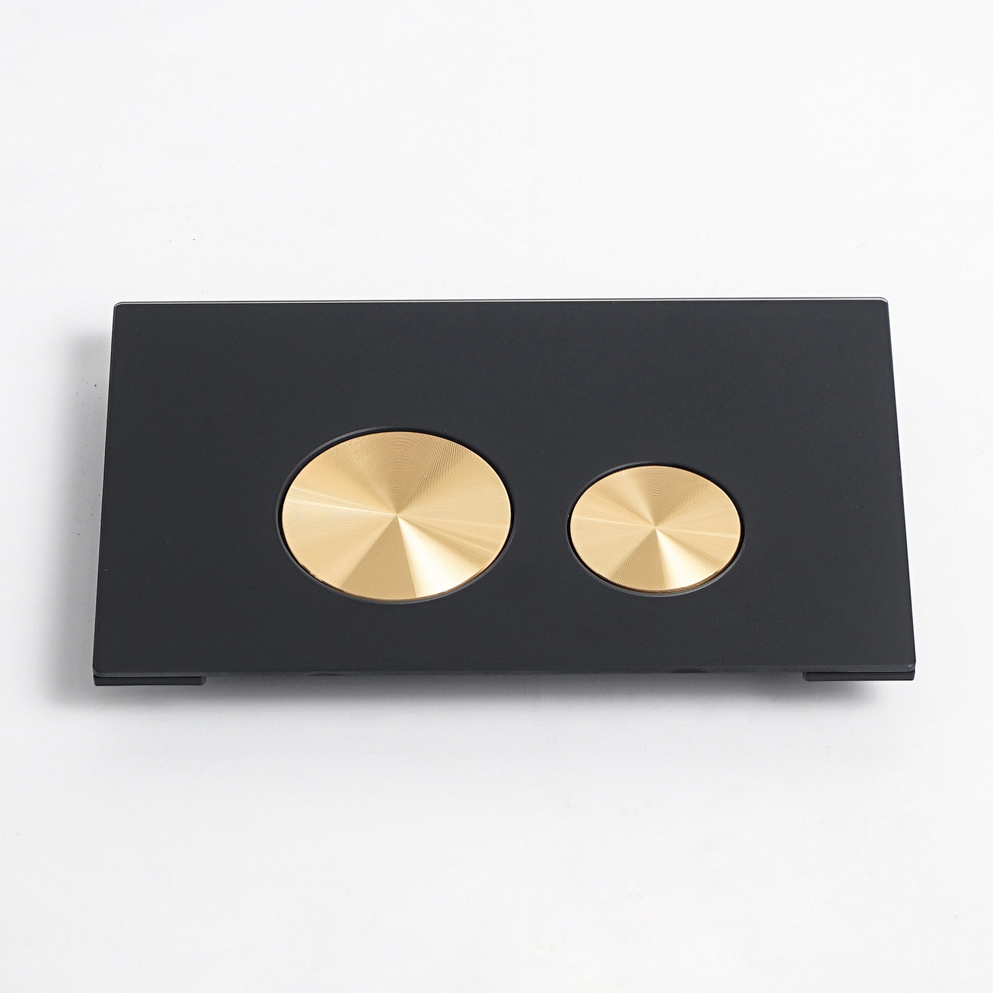 Push plate glass black / gold brushed - Compatible with Geberit Sigma (UP 320)