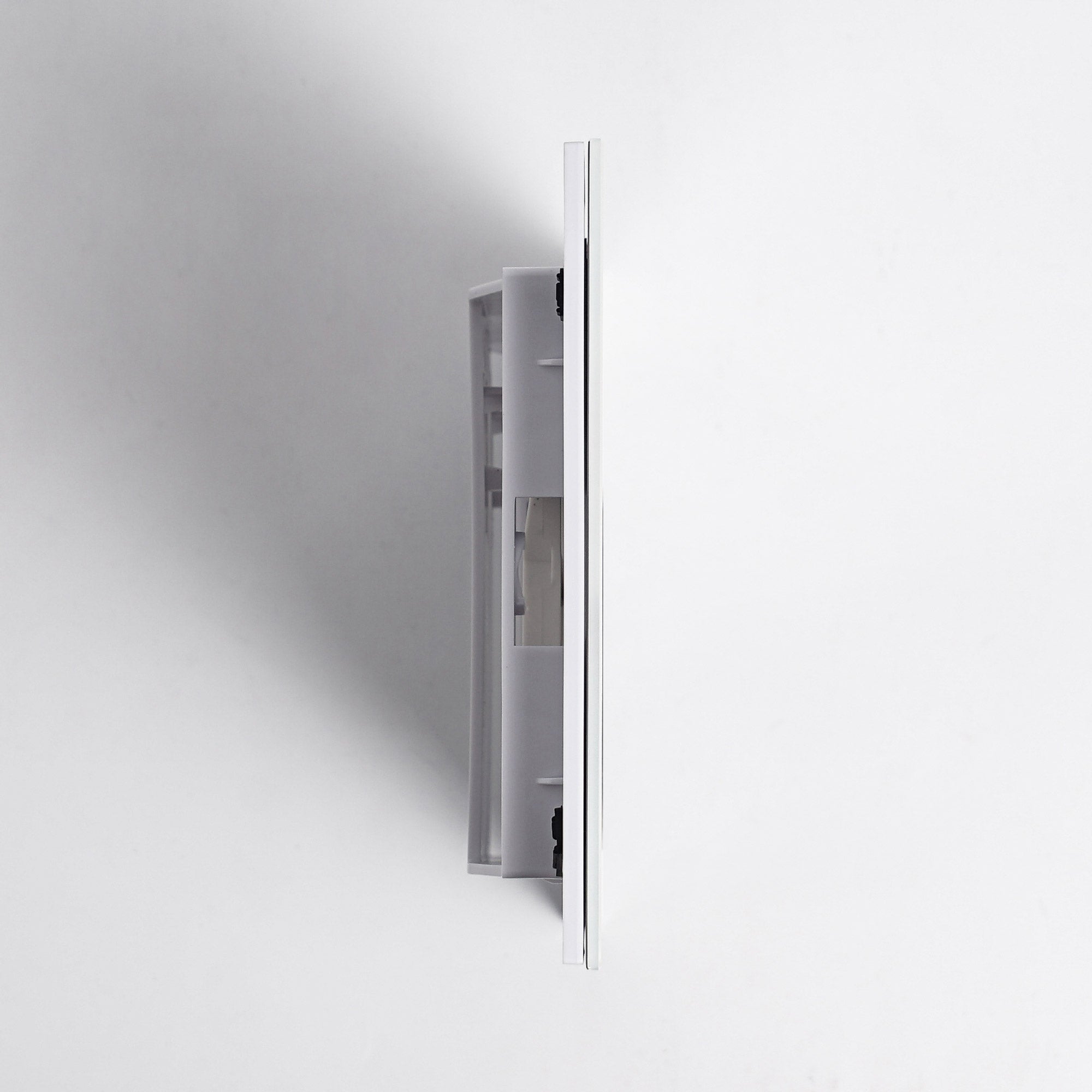 Plaque de commande en verre blanc / or brossé - Compatible avec Geberit Sigma (UP 320)